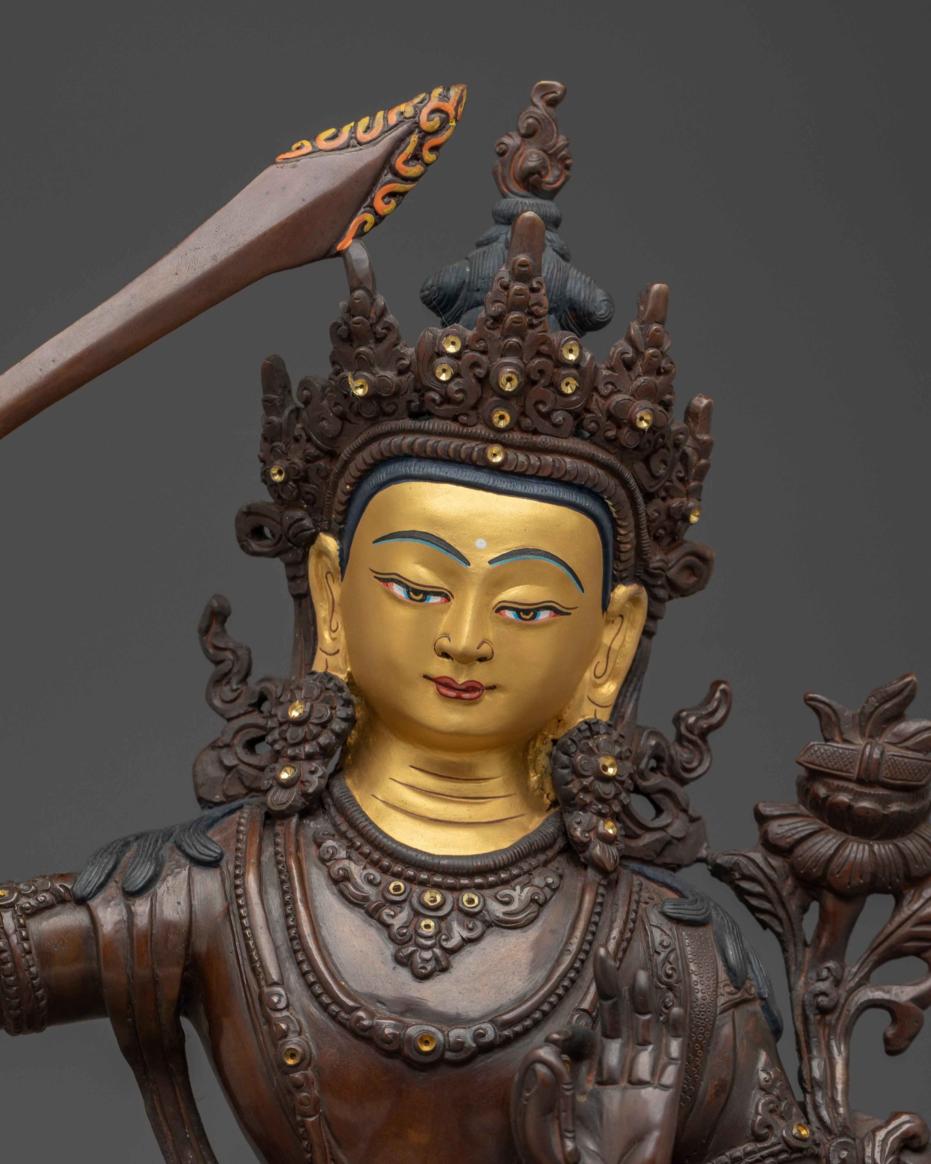 Buddhist wisdom deity Manjushri Art | Embodiment of Insight