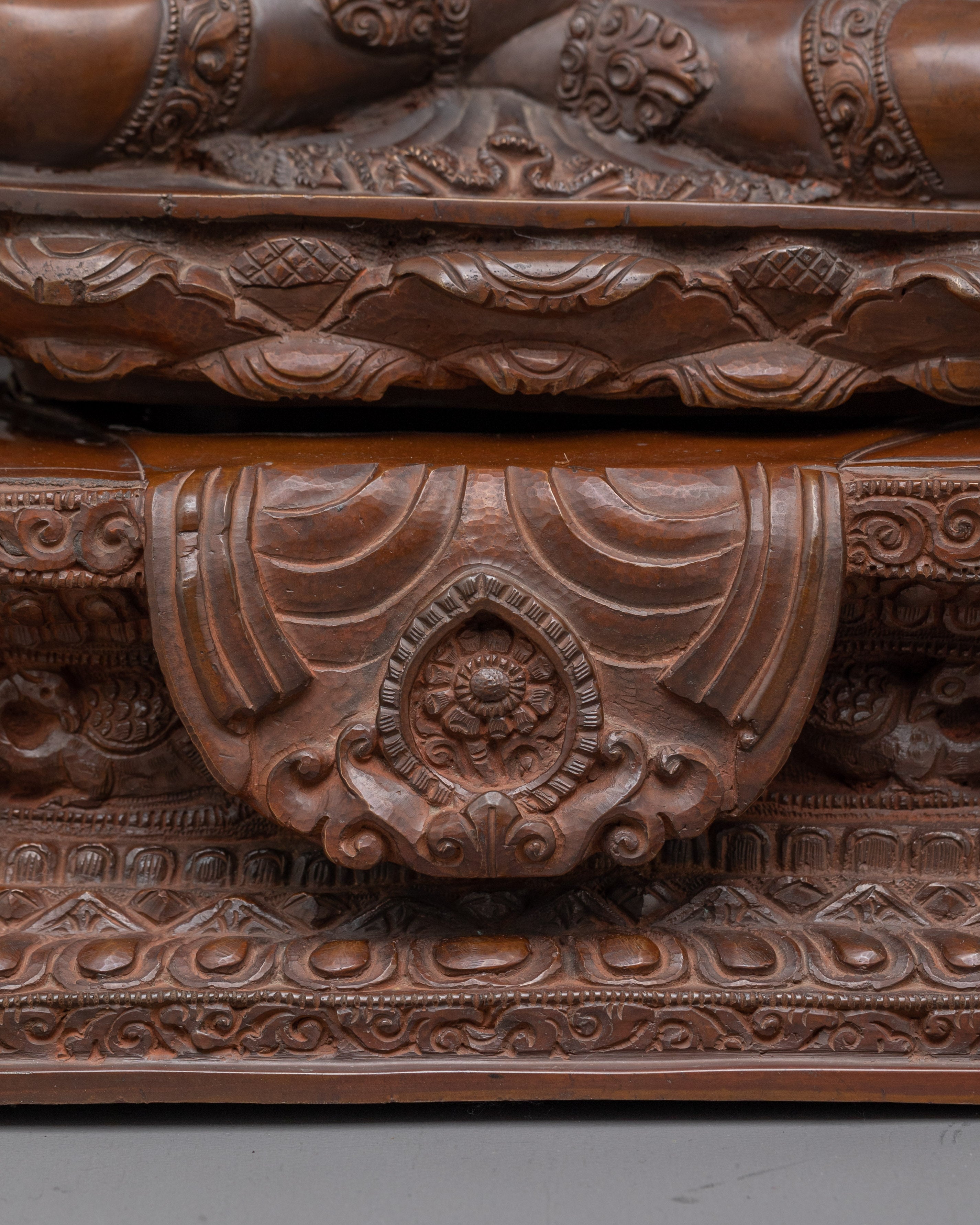 Handcrafted Amitayus Buddhist Copper Statue | Traditional Artwork