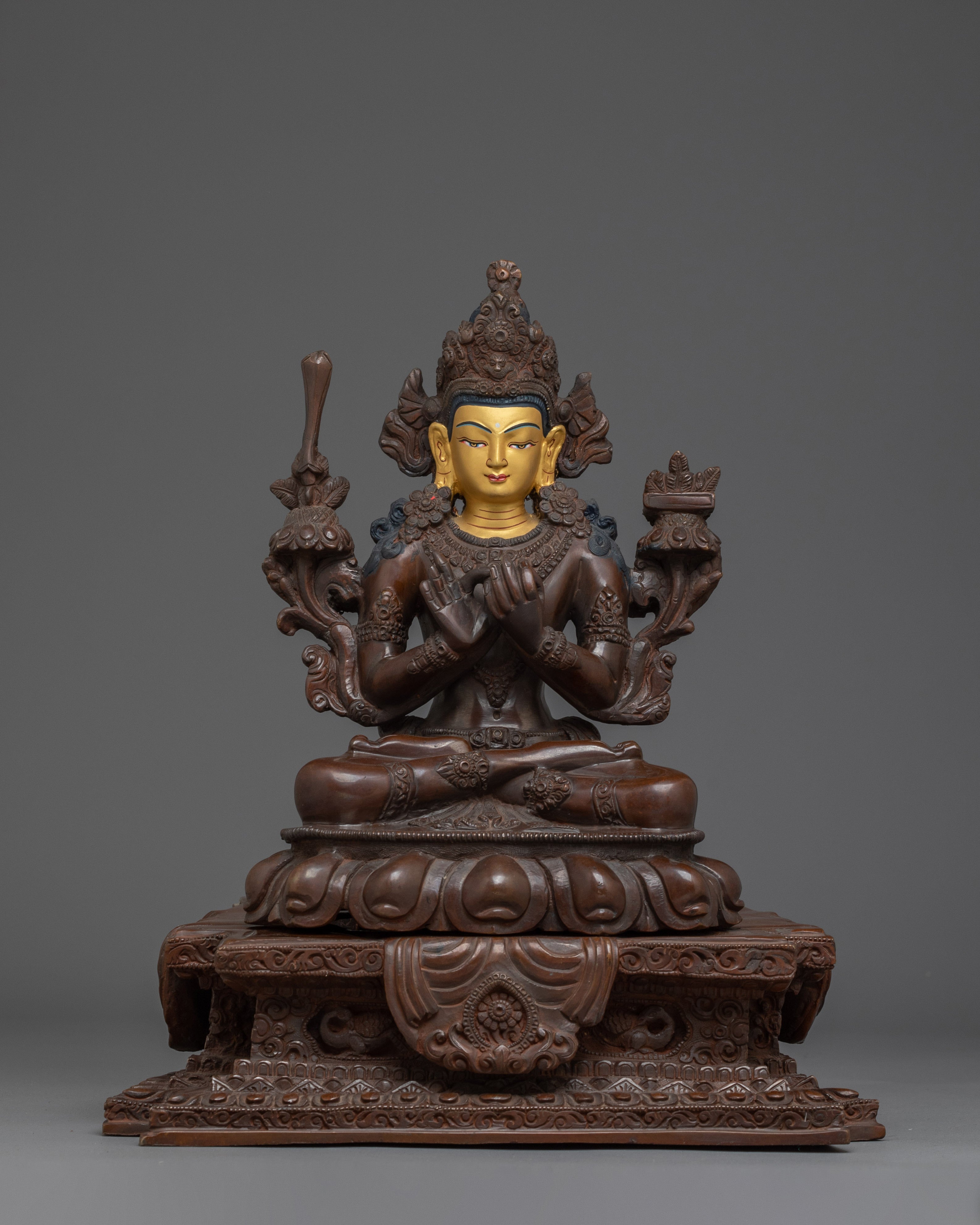 Wisdom Embodiment Manjushri Statue | Himalayan Handcrafted Artwork