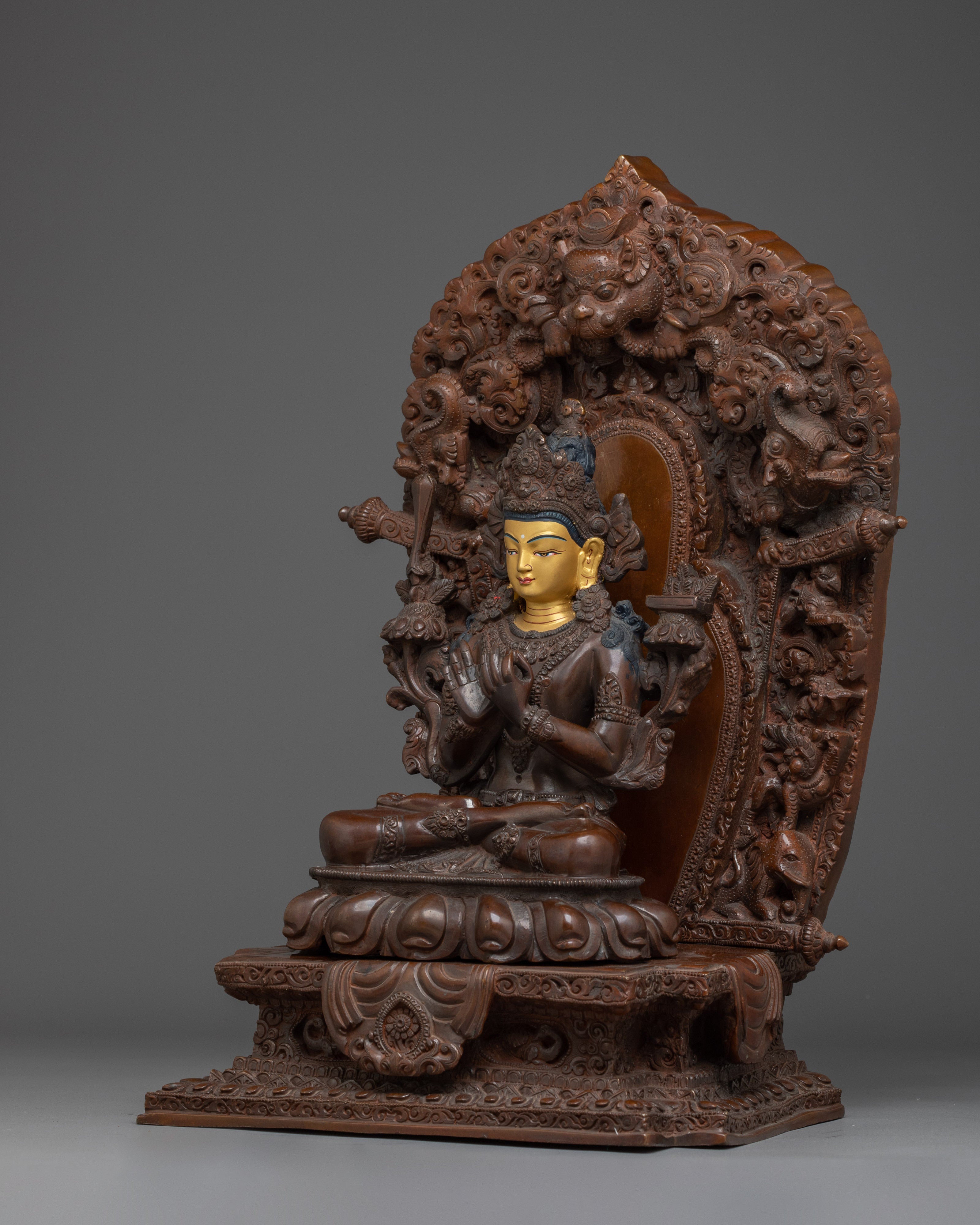 Wisdom Embodiment Manjushri Statue | Himalayan Handcrafted Artwork