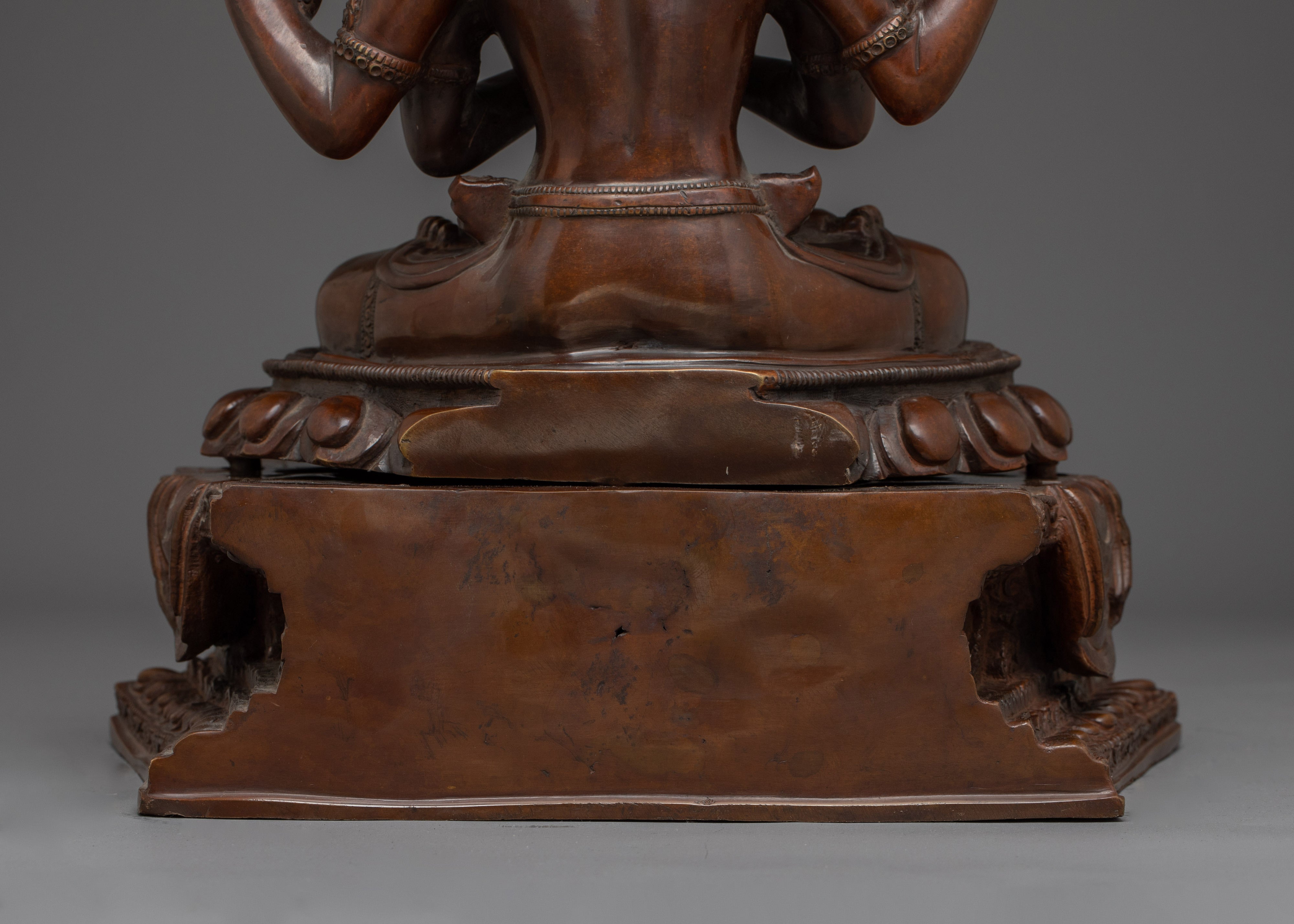 Oxidized Prajnaparamita Statue | Embodiment of Wisdom