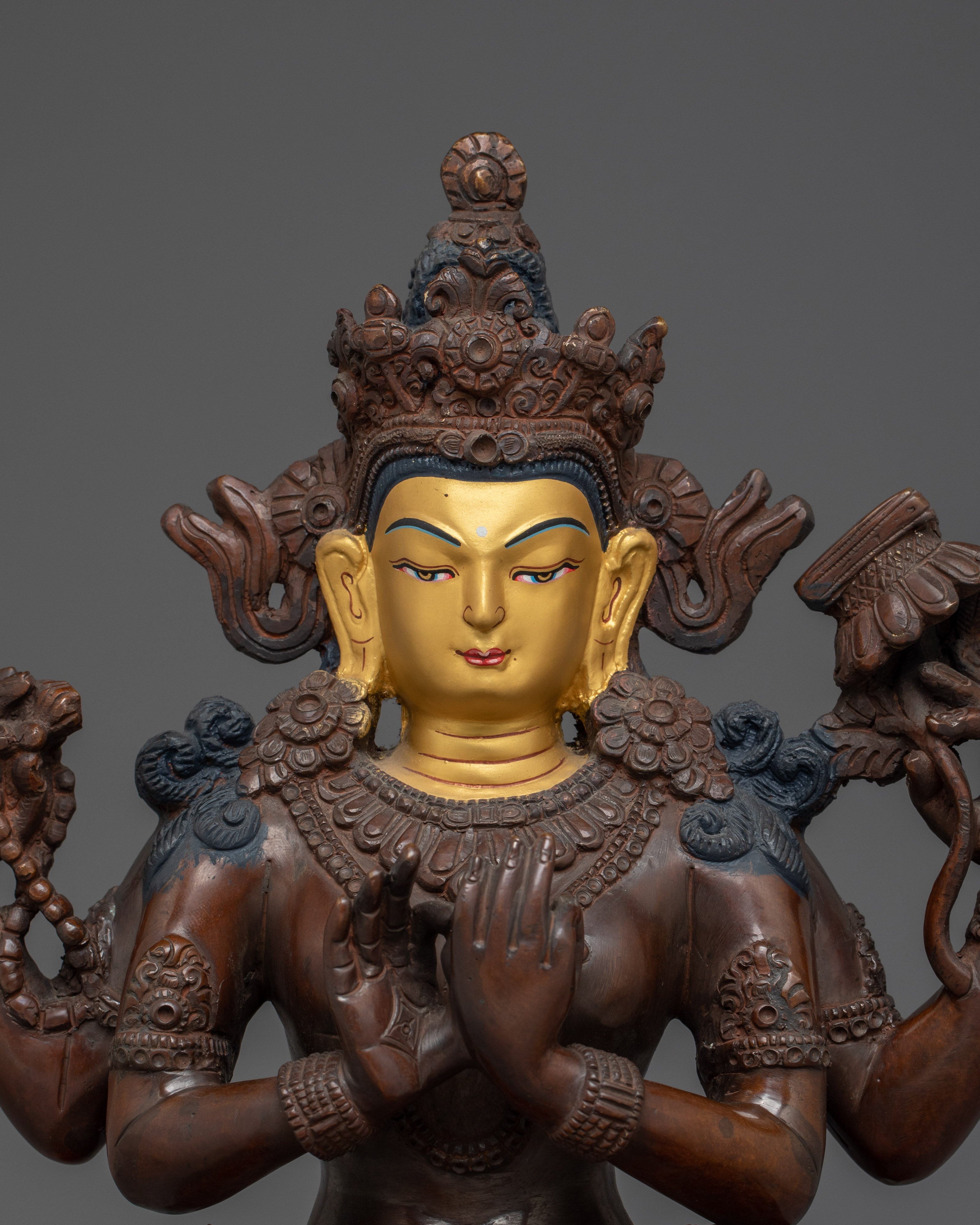Oxidized Prajnaparamita Statue | Embodiment of Wisdom