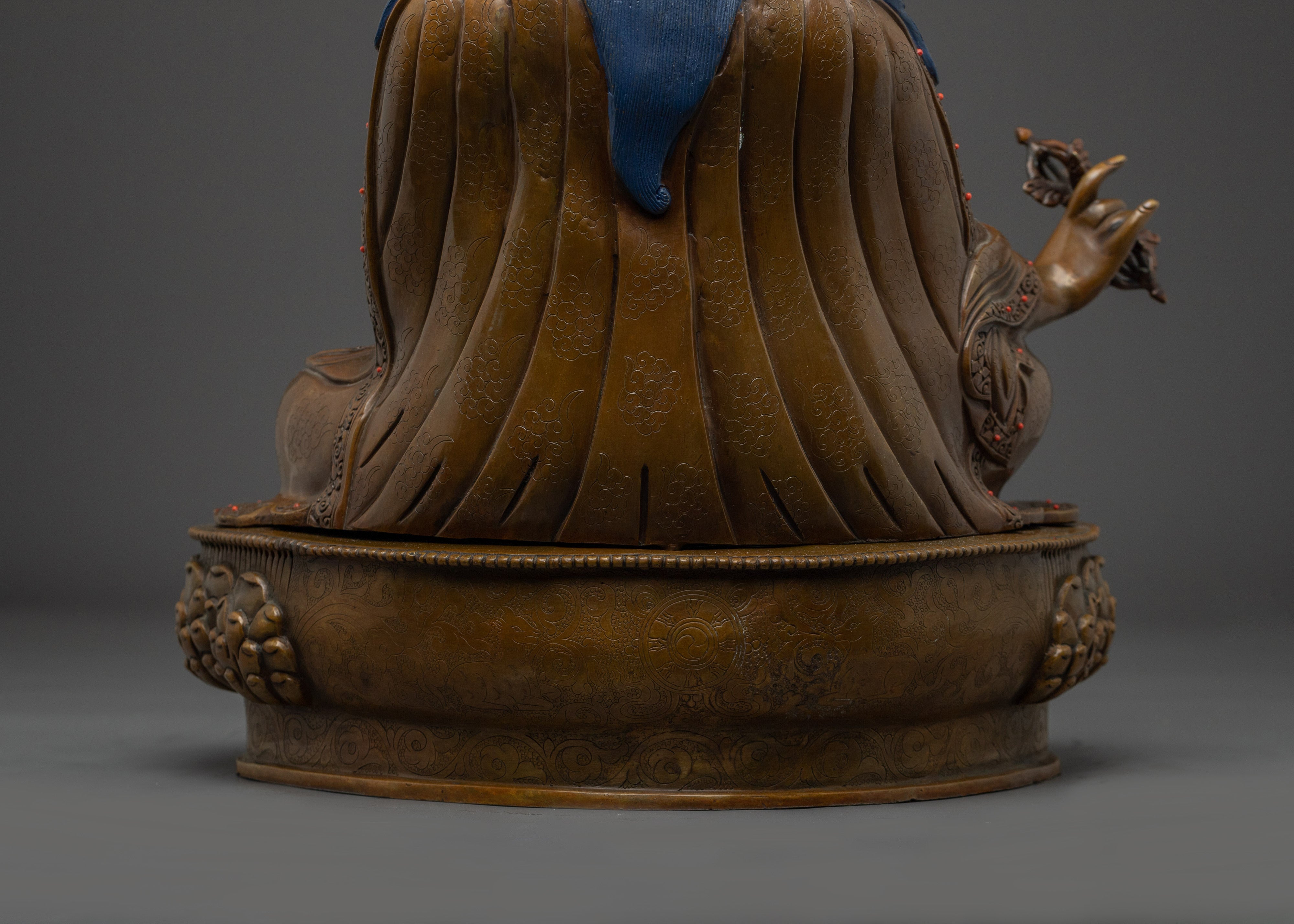 Guru Rinpoche Oxidized Copper Statue | Spiritual Wisdom and Power in Your Space