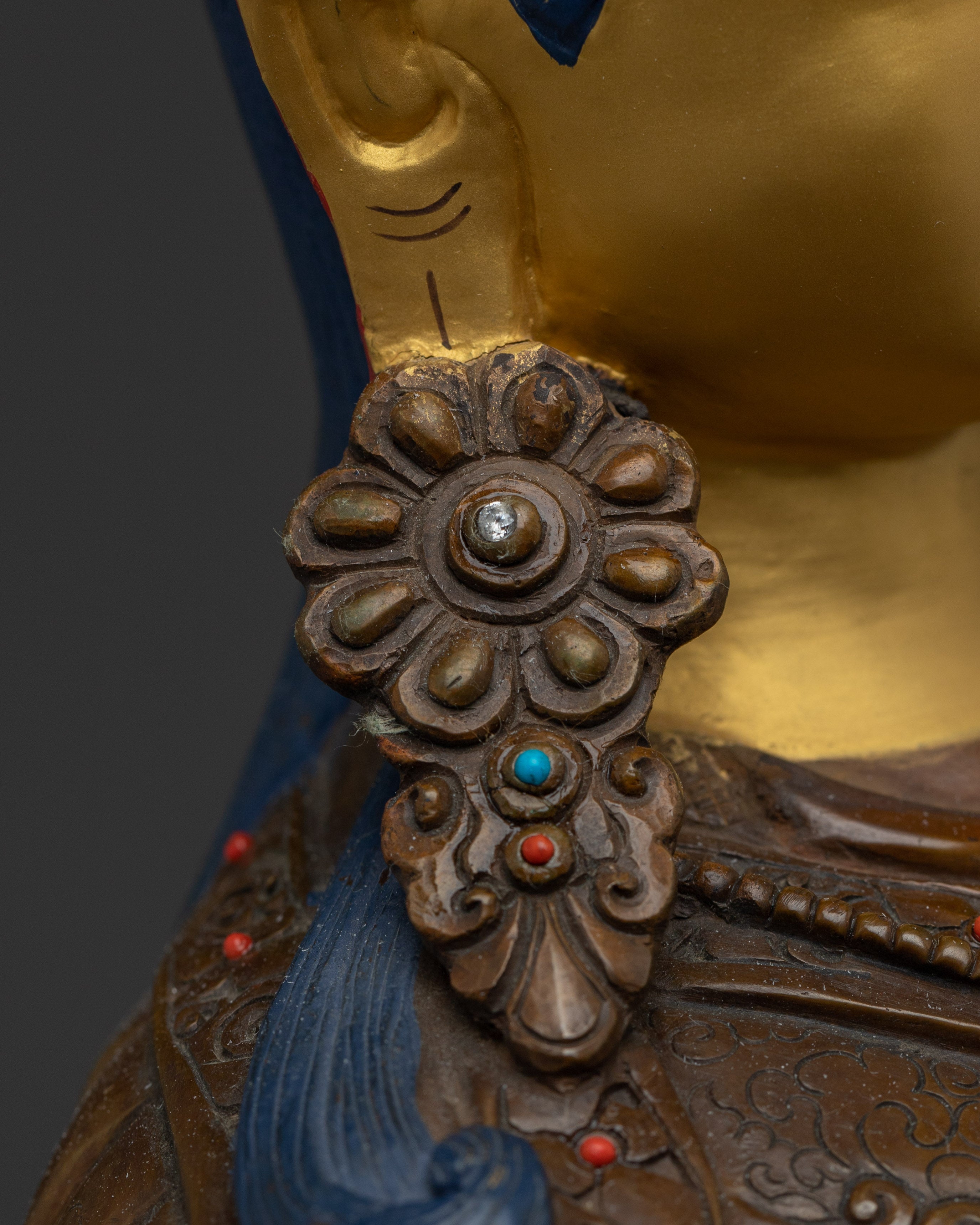 Guru Rinpoche Oxidized Copper Statue | Spiritual Wisdom and Power in Your Space