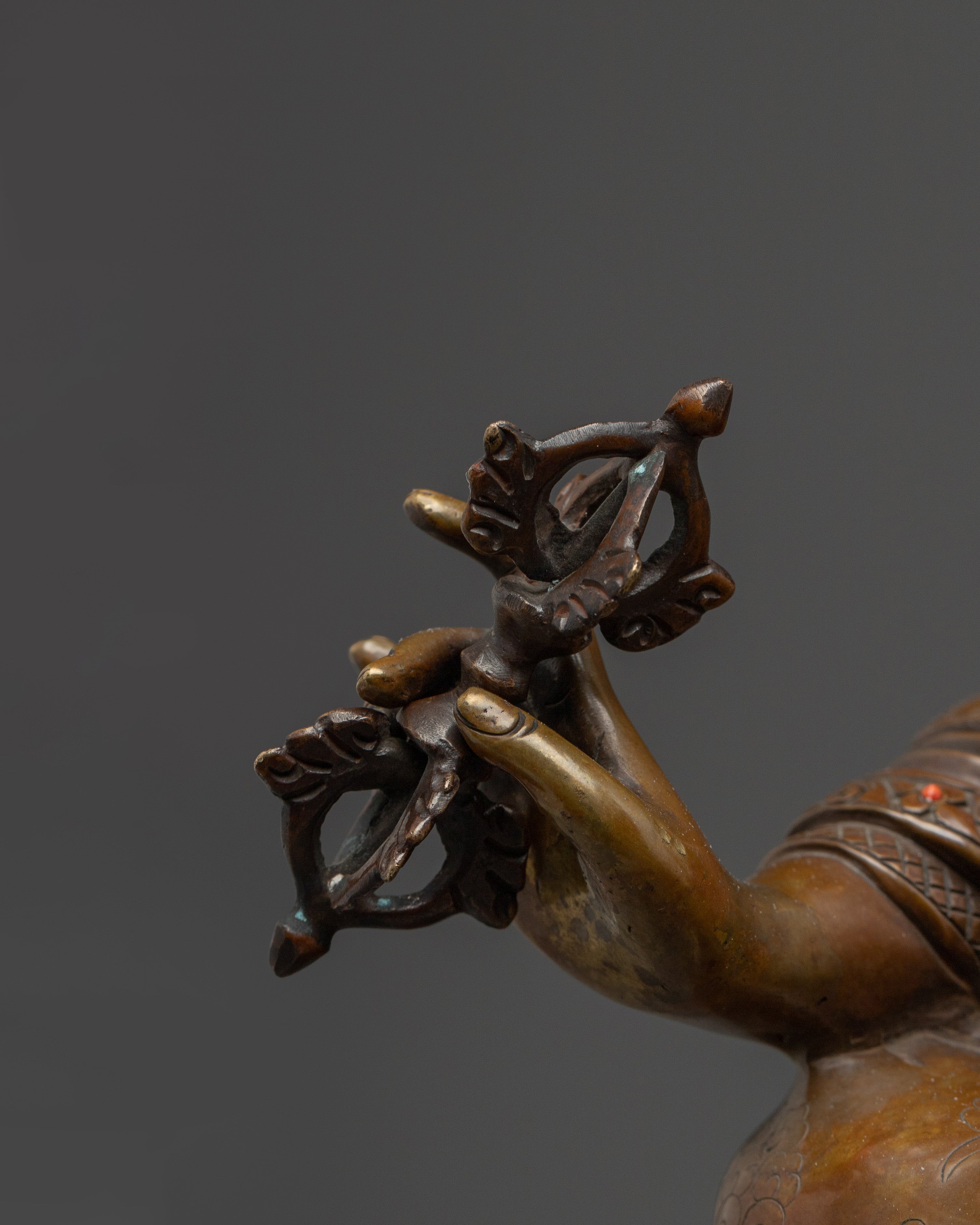Guru Rinpoche Oxidized Copper Statue | Spiritual Wisdom and Power in Your Space