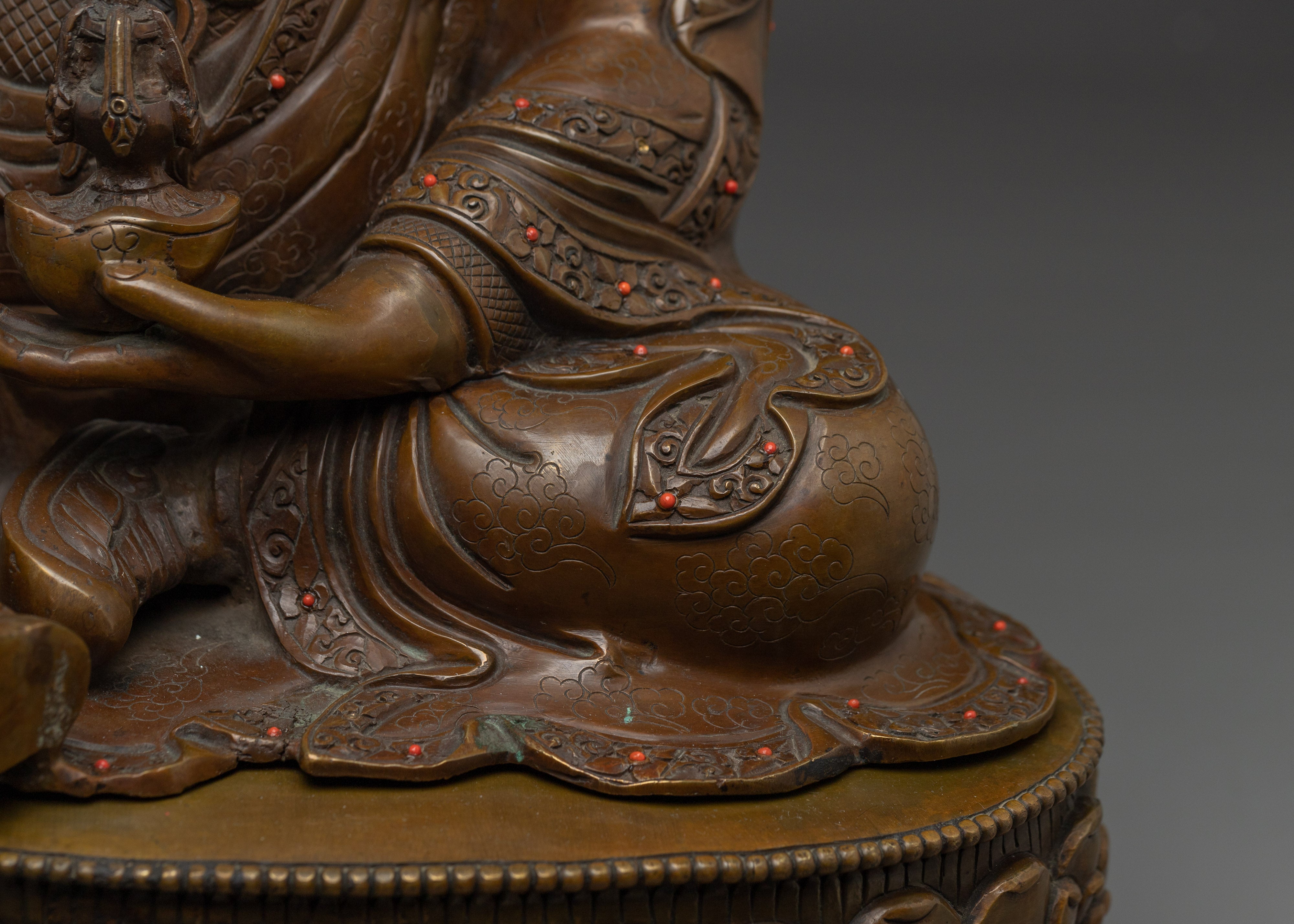 Guru Rinpoche Oxidized Copper Statue | Spiritual Wisdom and Power in Your Space