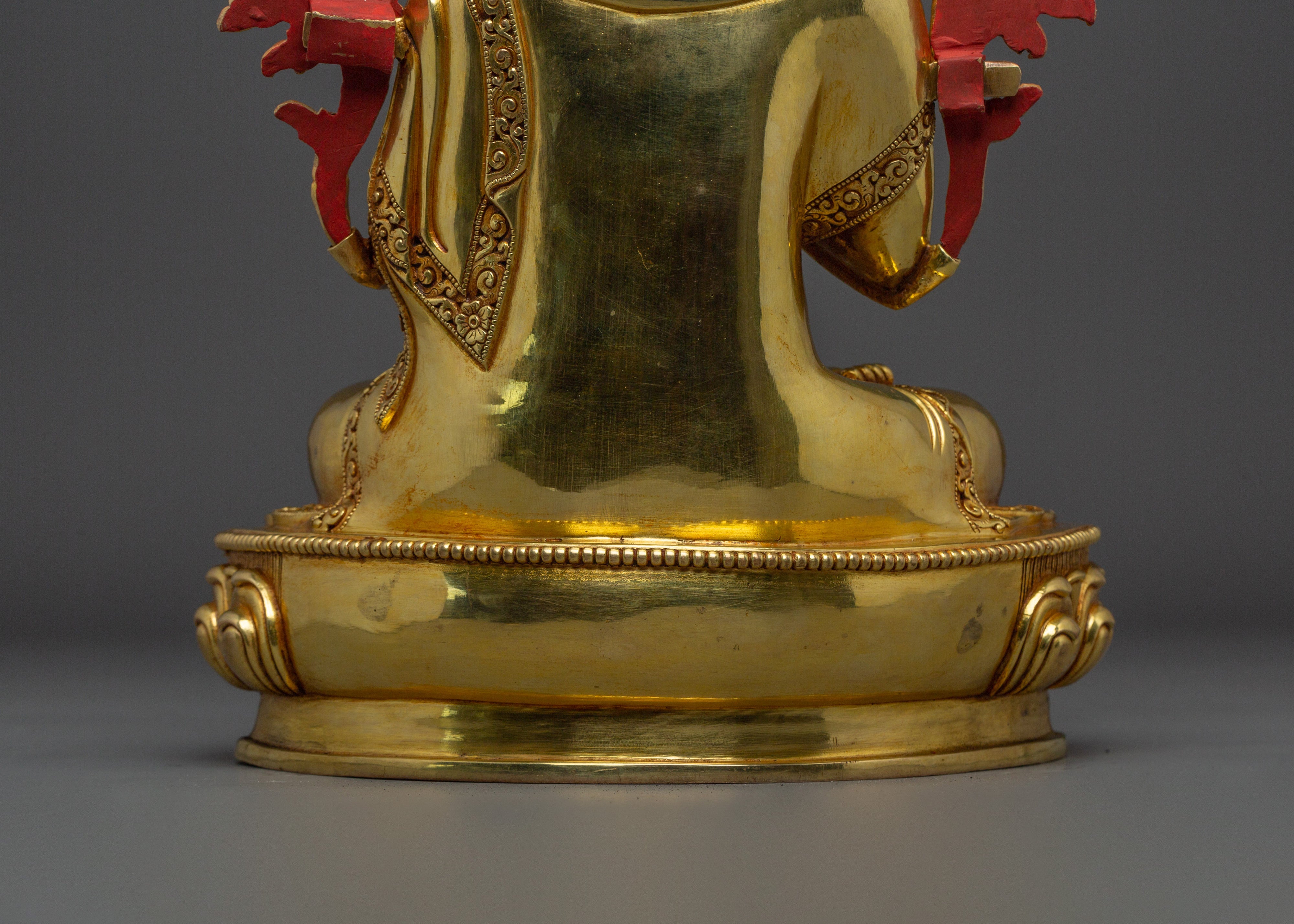 Gold Gilded Copper Statues of Tsongkhapa, Je Gyaltsab, and Je Khedrup | Perfect for your Altar