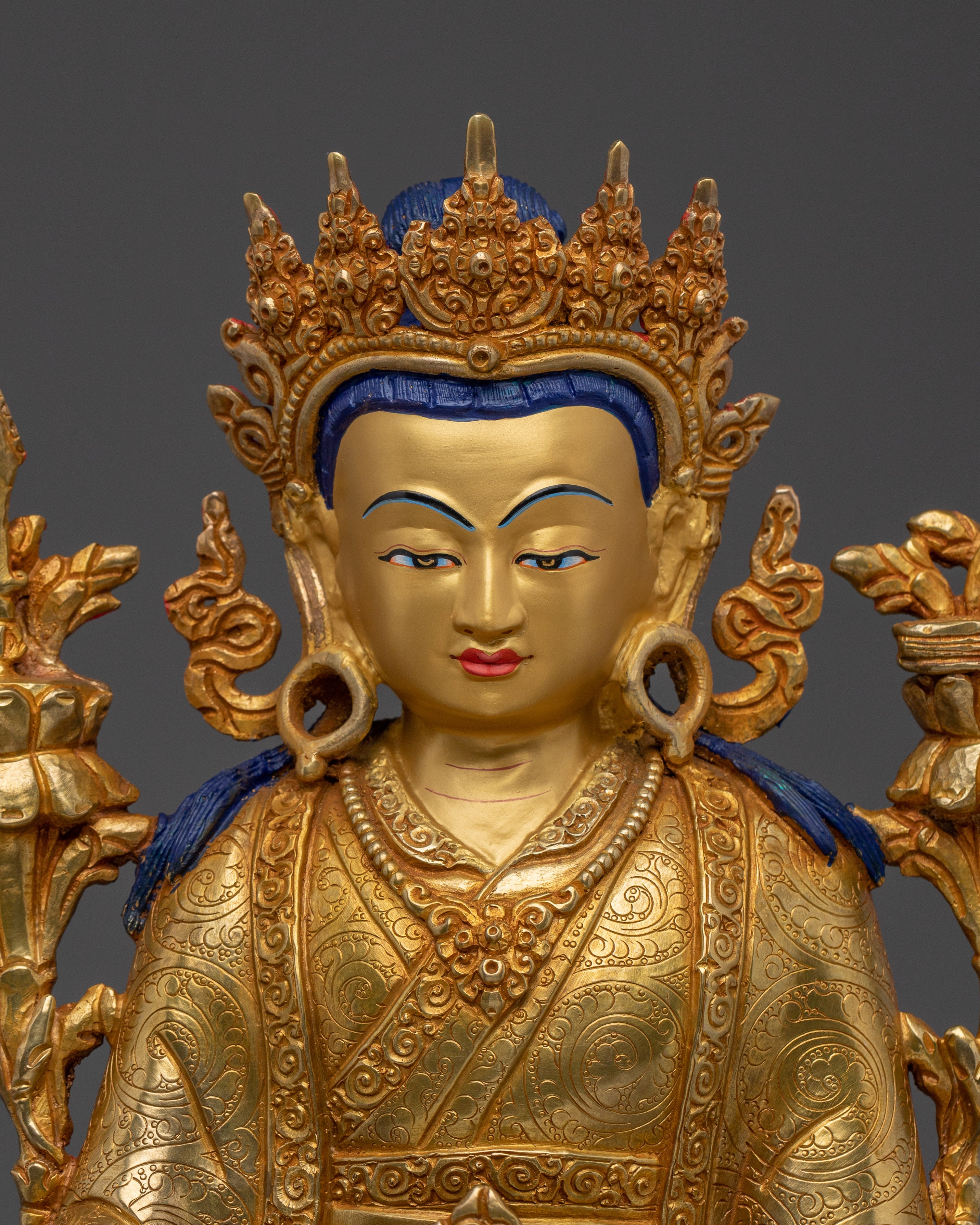 Guru Rinpoche Set Statue | Buddhist Handcrafted Decor