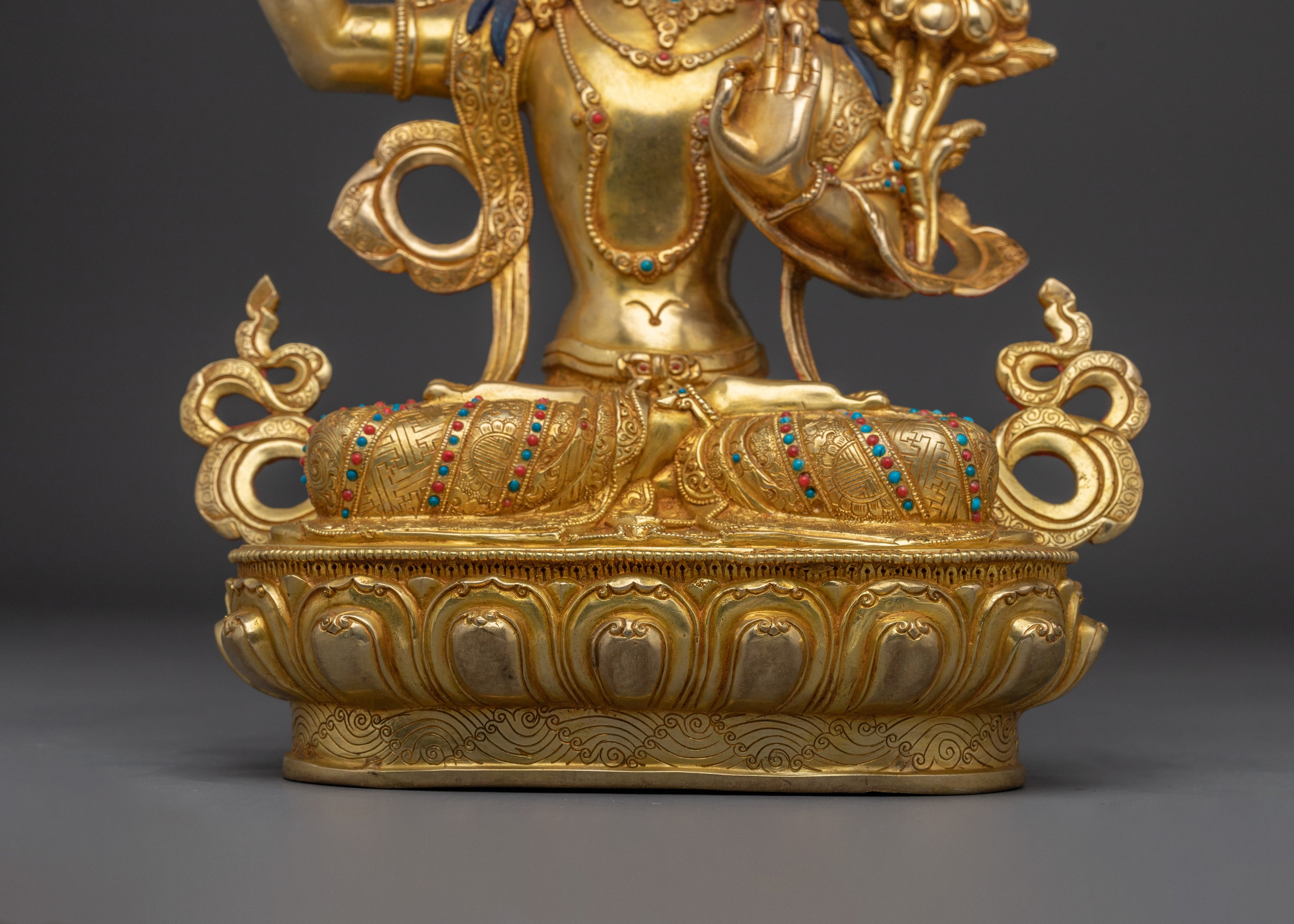 Ultimate Wisdom Being Manjushri Statue | Himalayan Spiritual Artwork