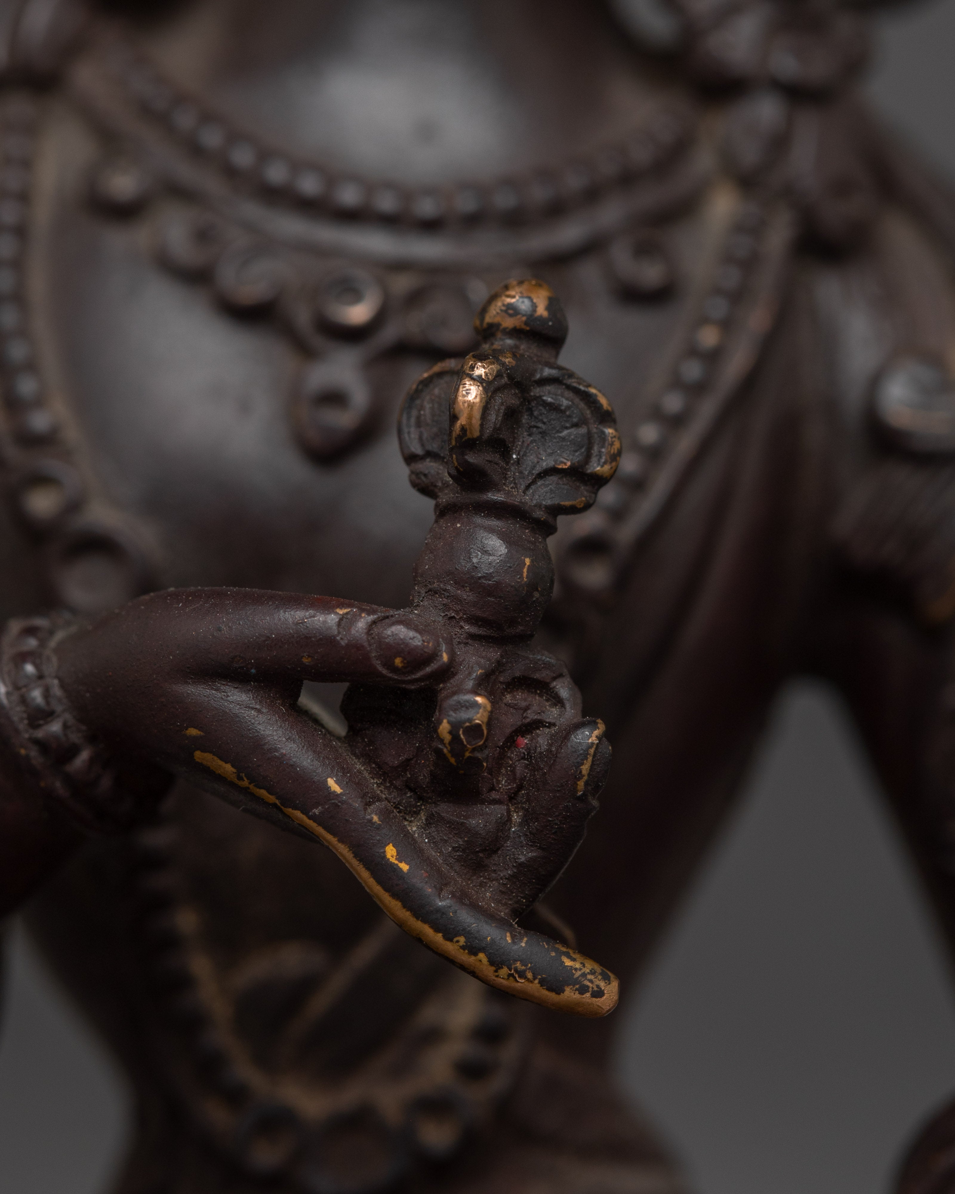 Vajrasattva Copper Statue for Meditation | Buddhist Deity Sculpture for Altar