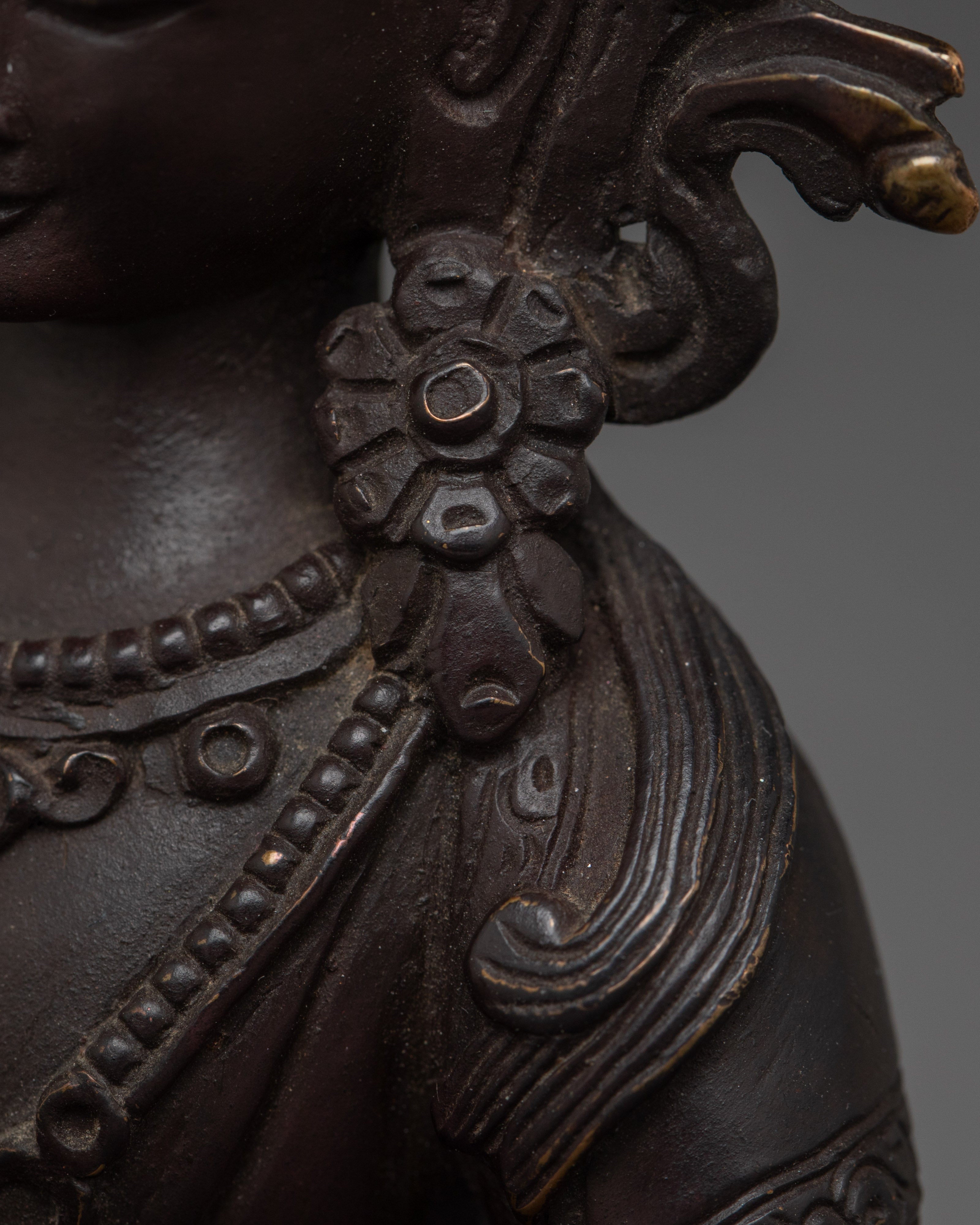 Vajrasattva Copper Statue for Meditation | Buddhist Deity Sculpture for Altar