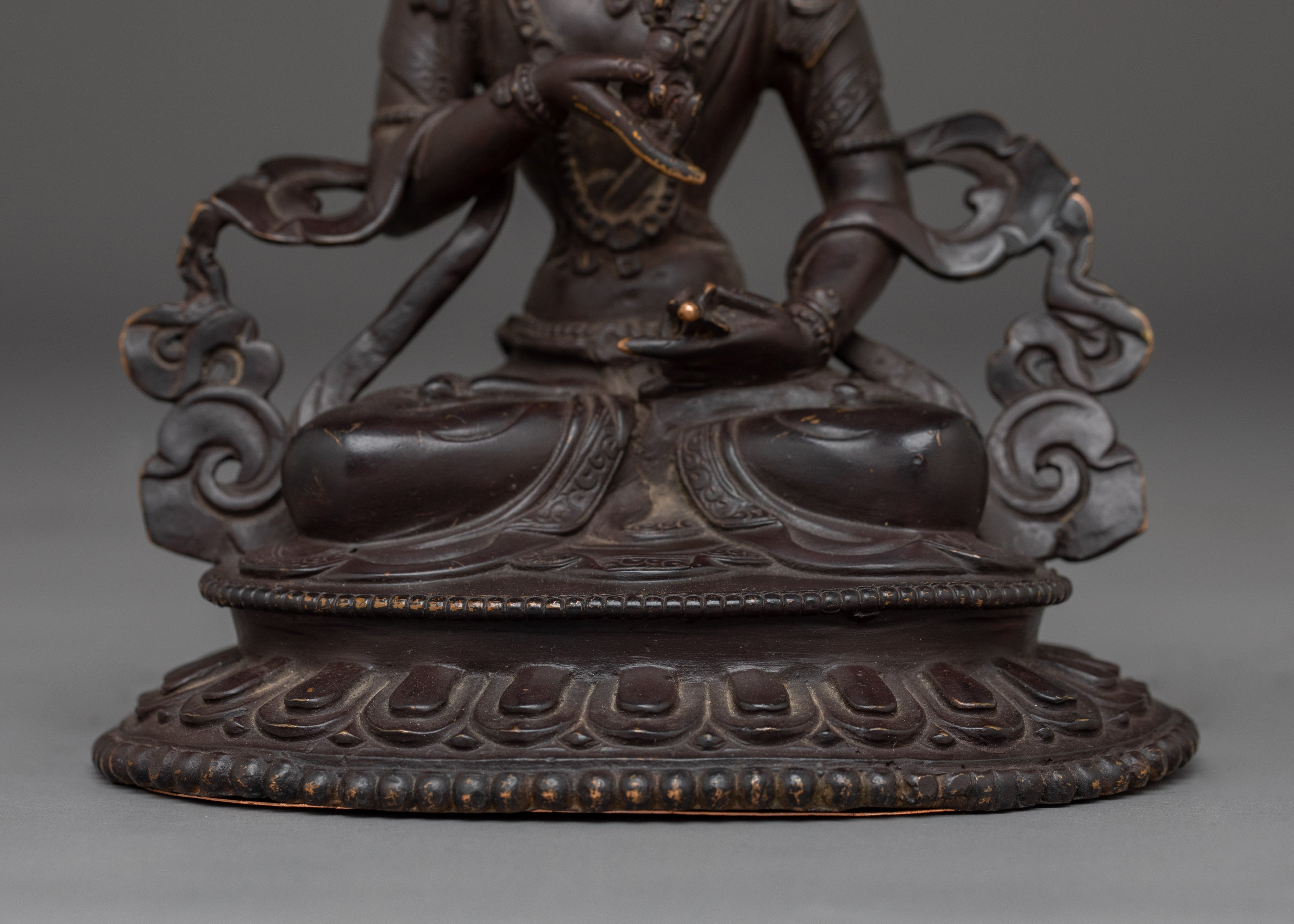 Vajrasattva Copper Statue for Meditation | Buddhist Deity Sculpture for Altar
