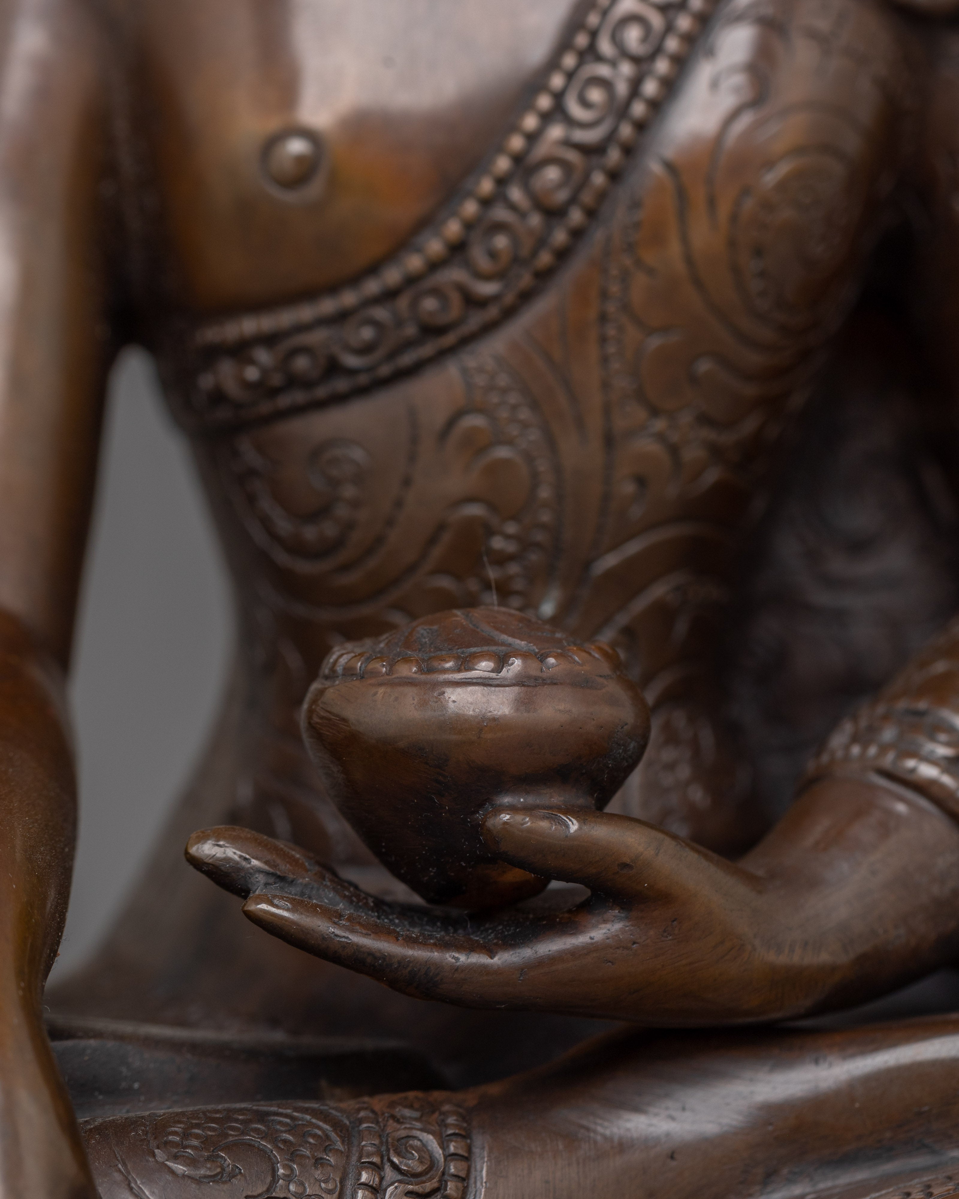 Shakyamuni Buddha Oxidized Copper Artwork | Enlightened Buddha for Meditation