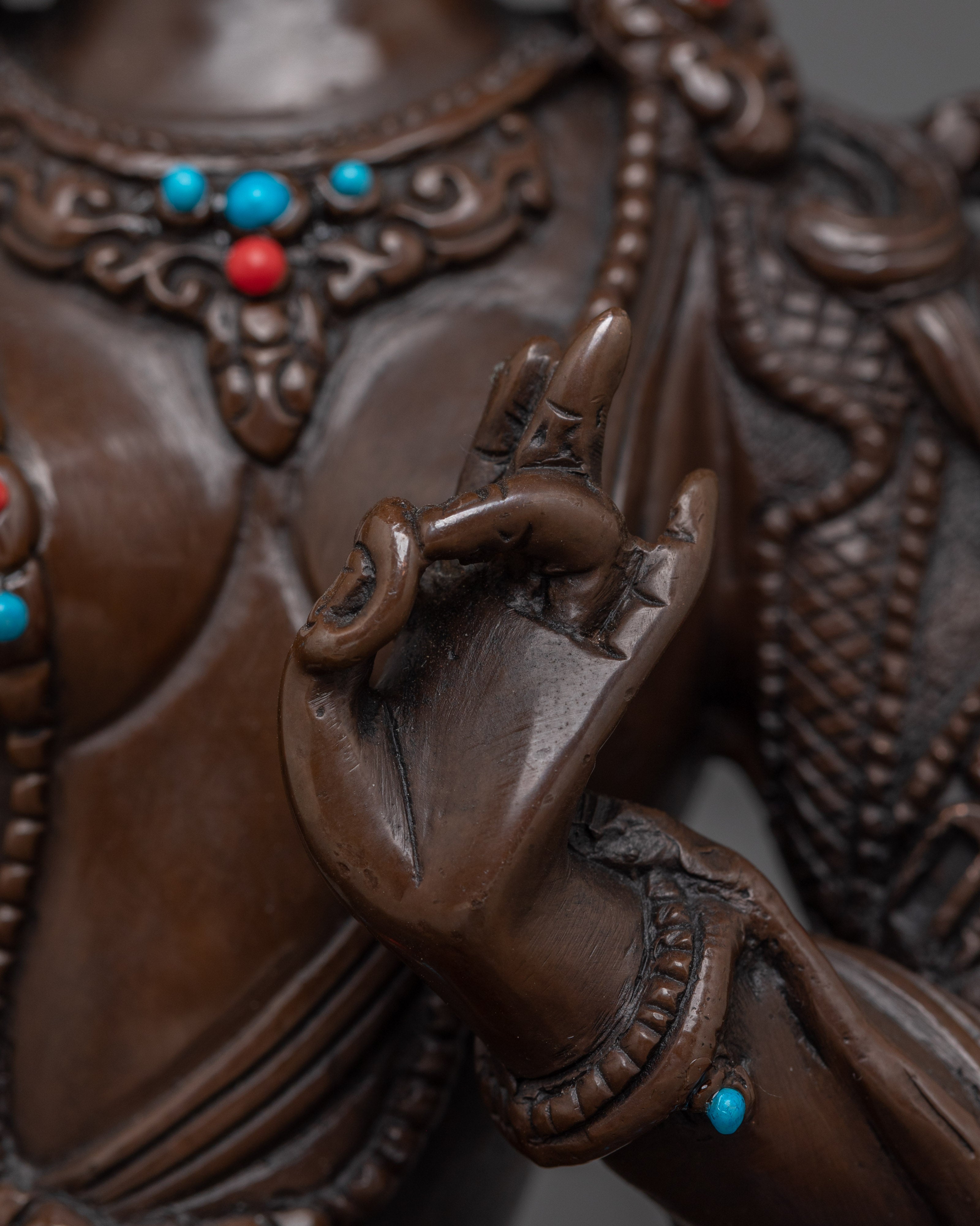 Green Tara Bodhisattva Handmade Artwork | Himalayan Shyama Tara Statue