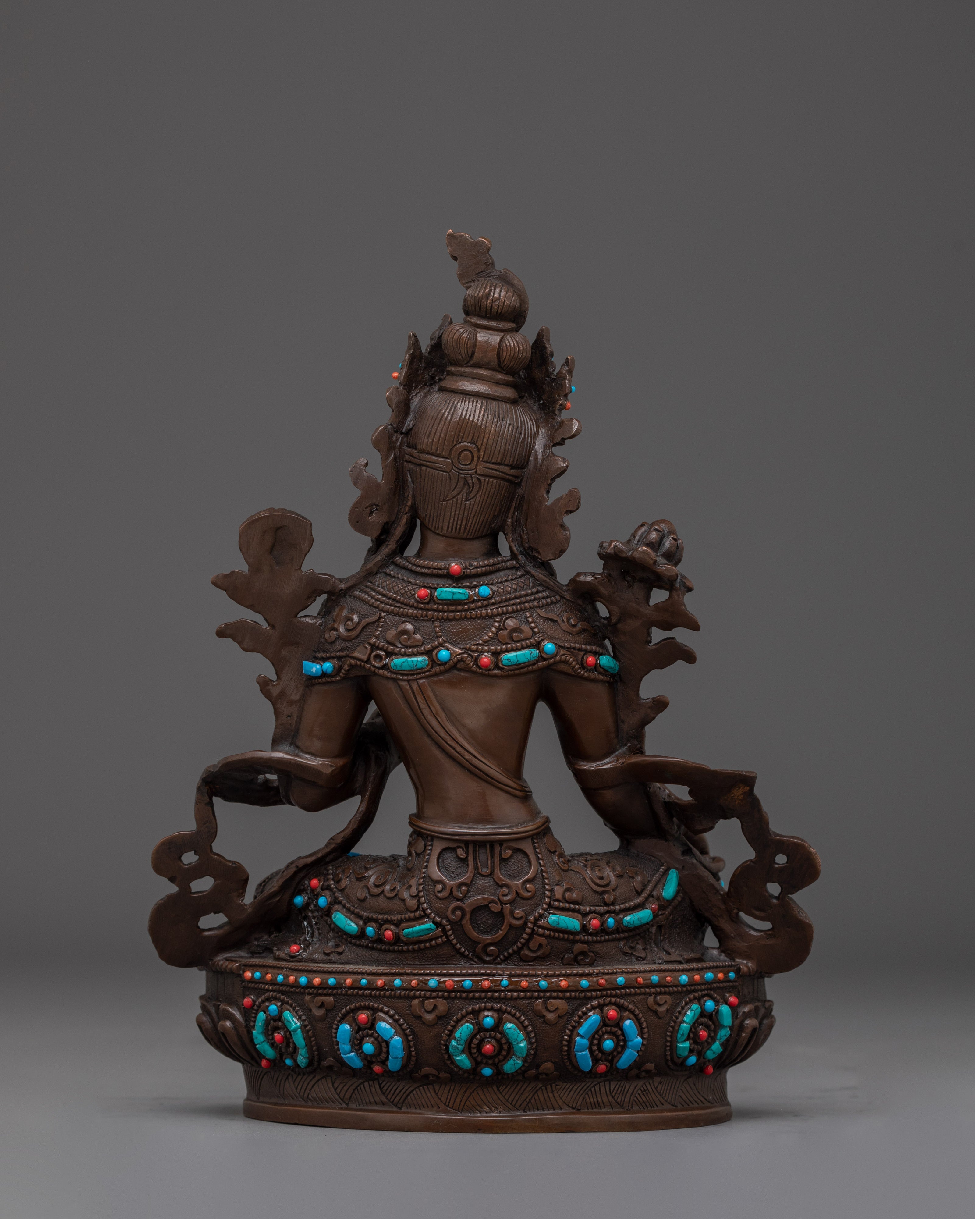 Green Tara Bodhisattva Handmade Artwork | Himalayan Shyama Tara Statue