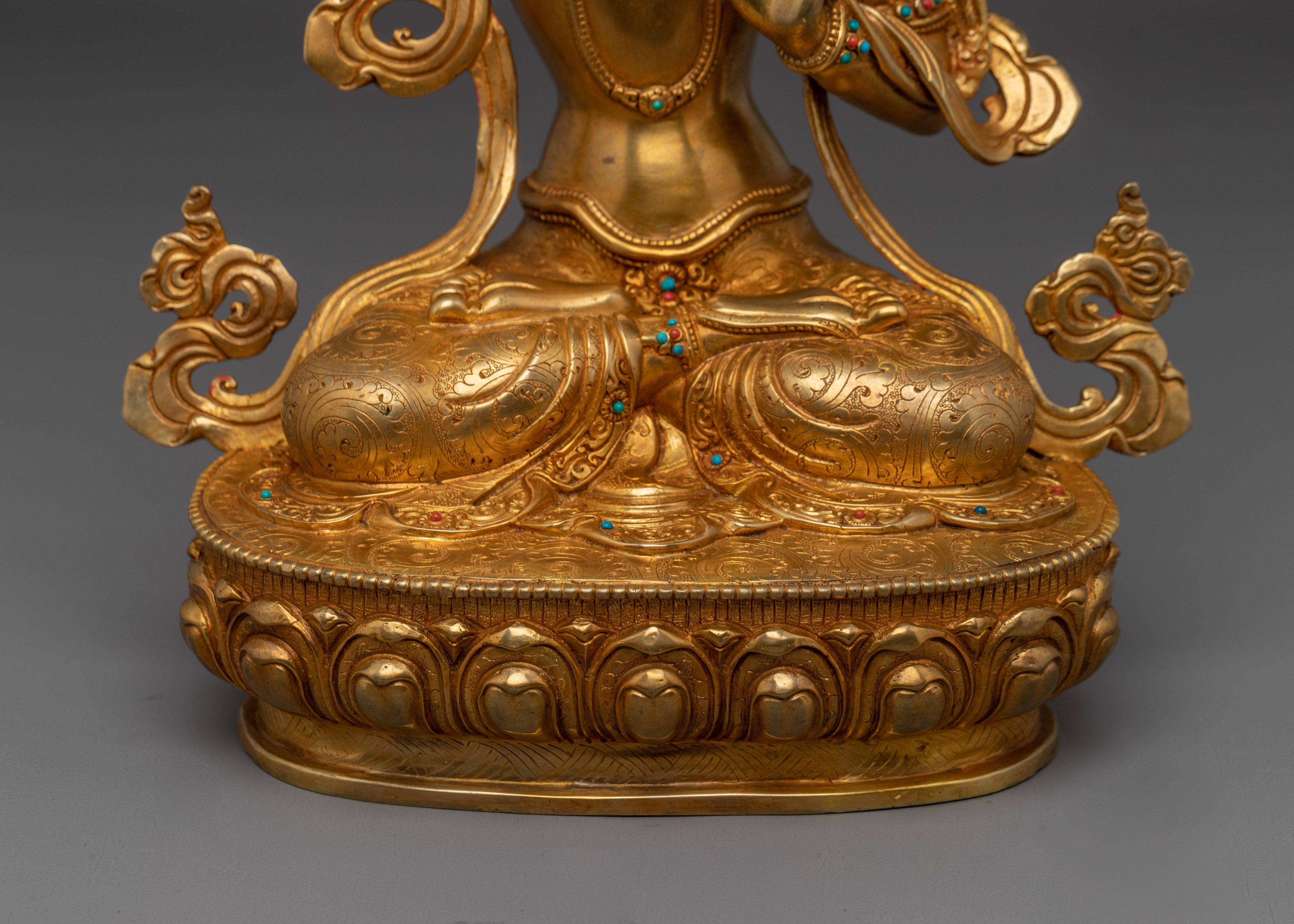Enlightenment Deity Manjushri Sculpture | Sword-Wielding Wisdom Deity