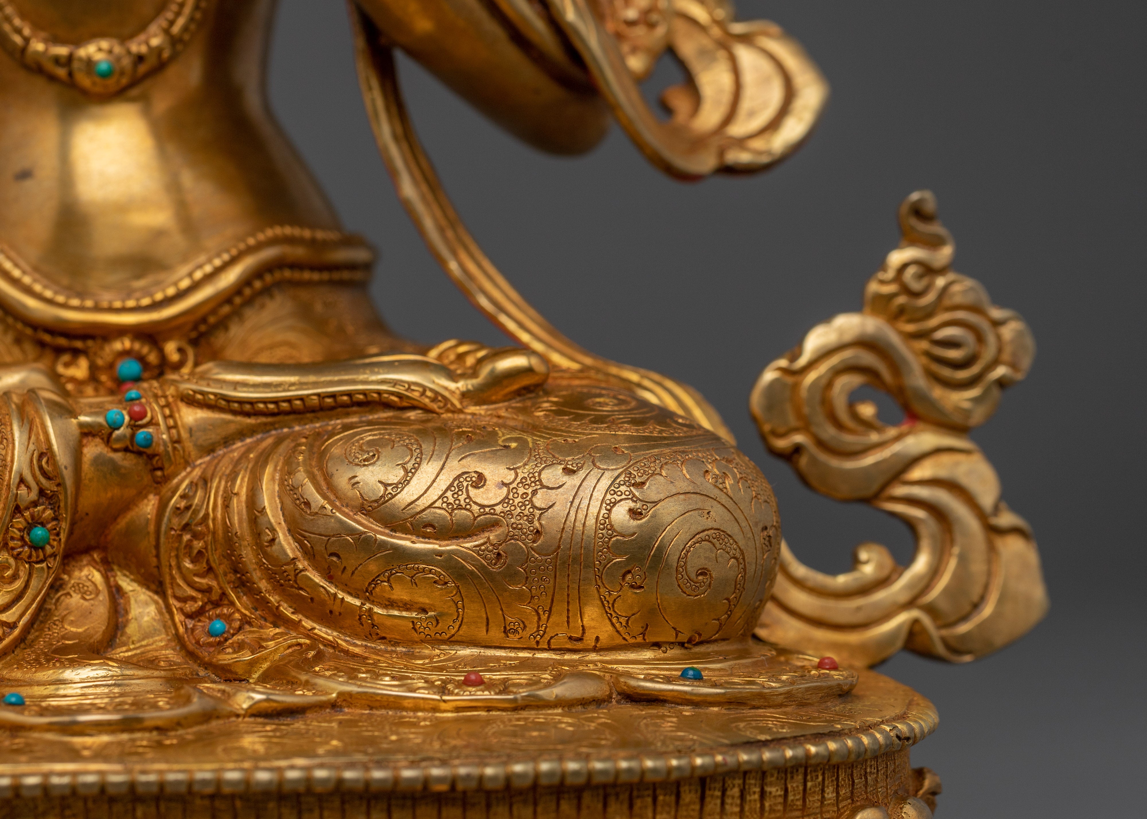 Enlightenment Deity Manjushri Sculpture | Sword-Wielding Wisdom Deity