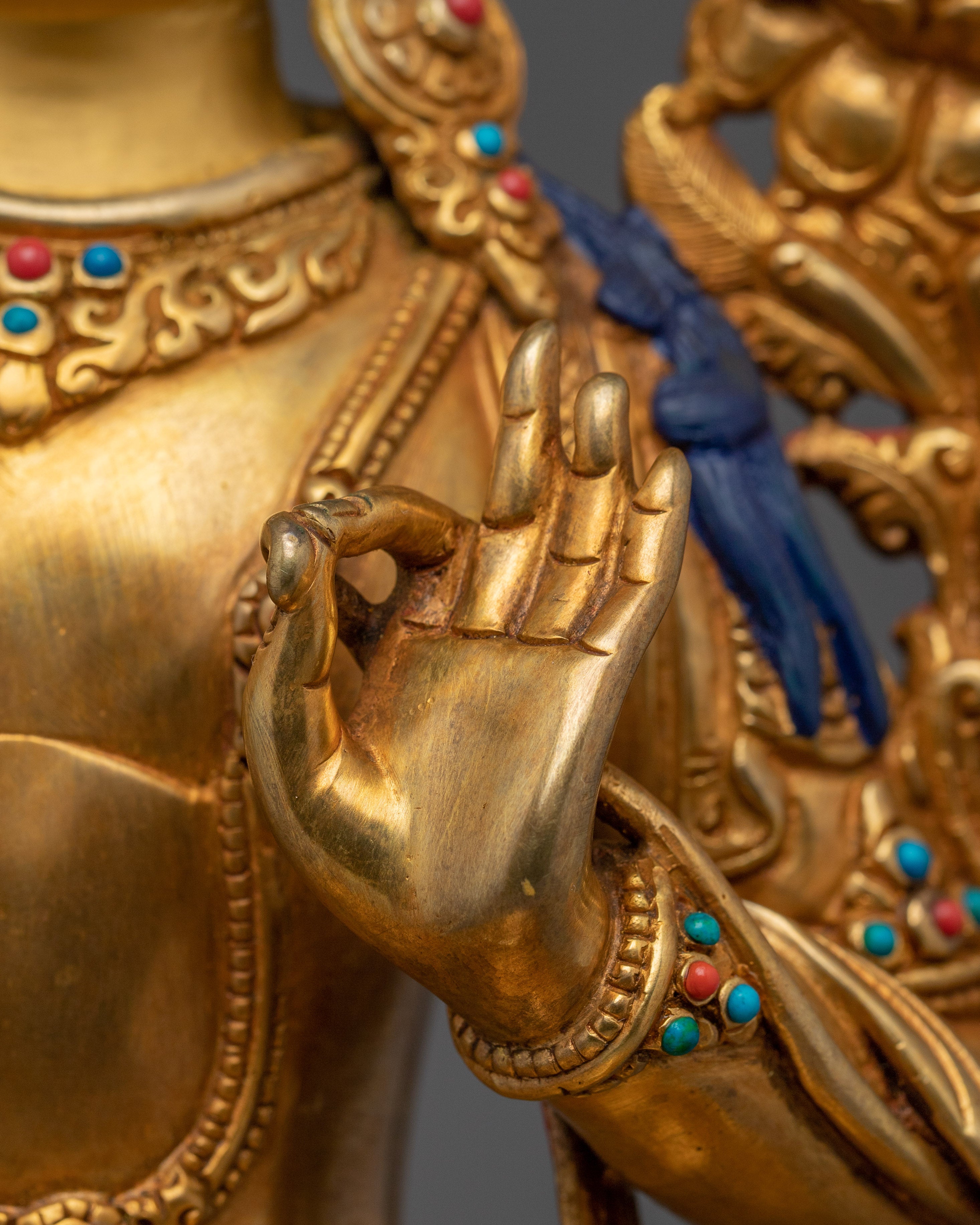 Enlightenment Deity Manjushri Sculpture | Sword-Wielding Wisdom Deity