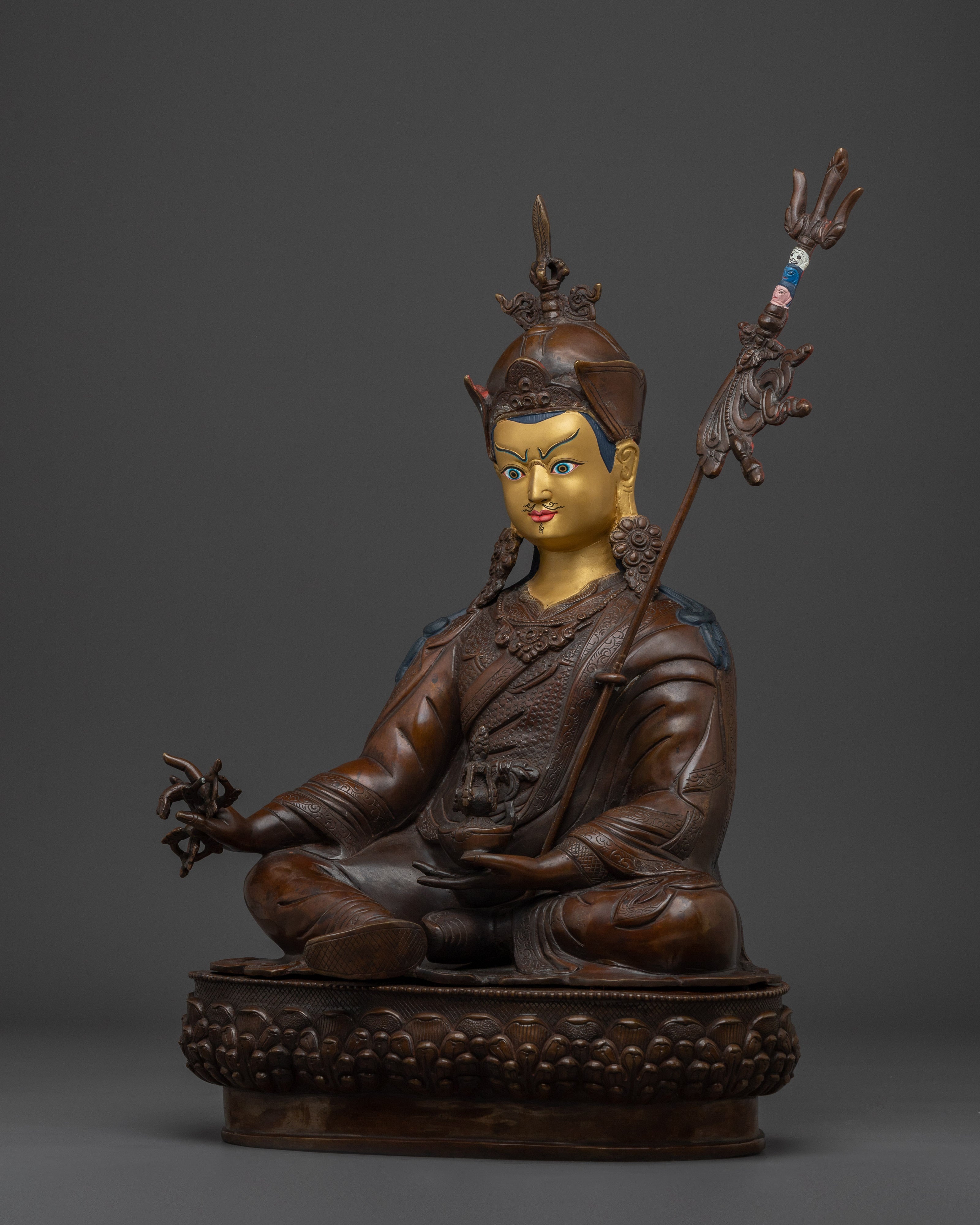 Enlightened Master Guru Rinpoche Statue | Padmasambhava Tibetan Tantric Master