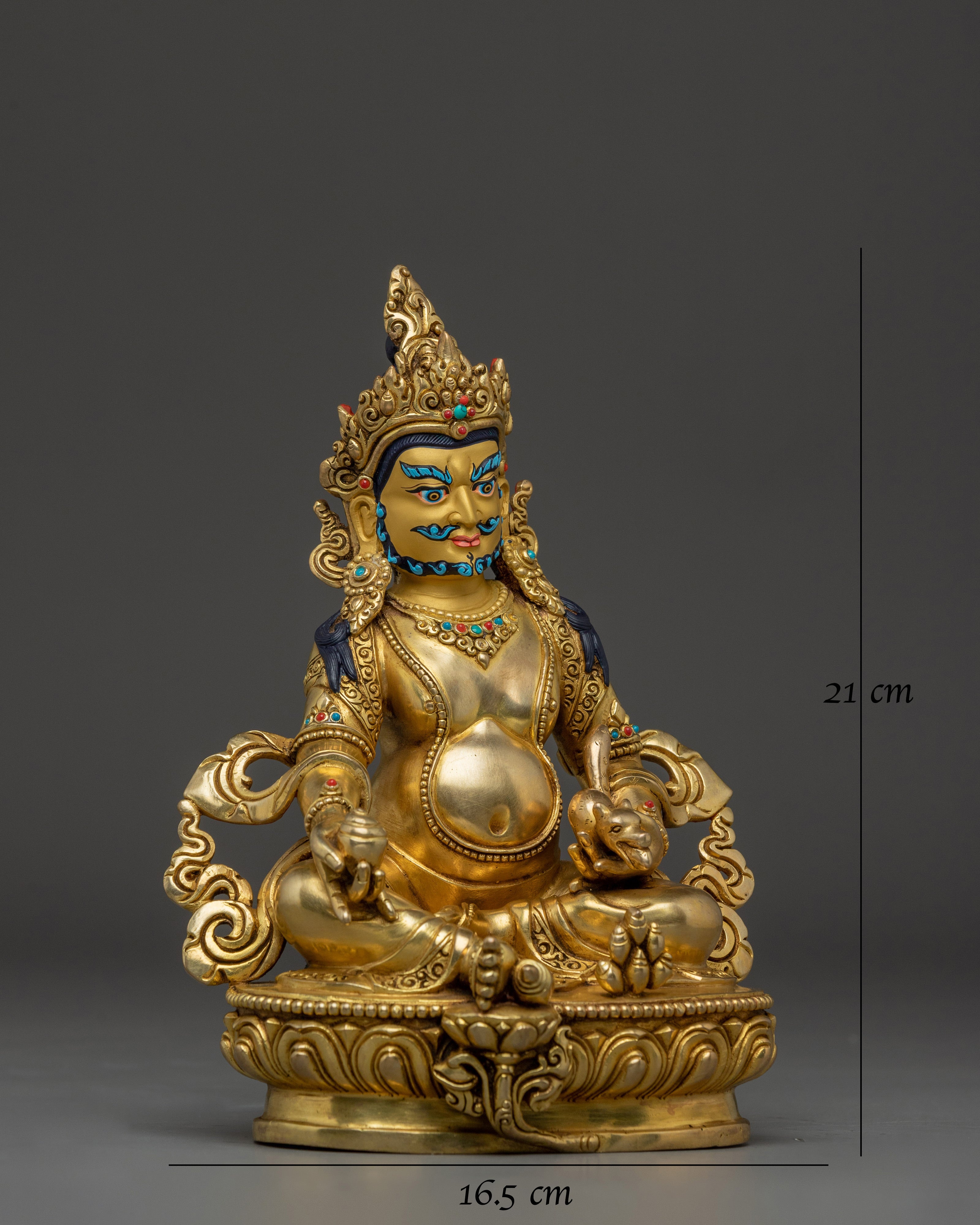 Dzambhala statue with a Copper Body