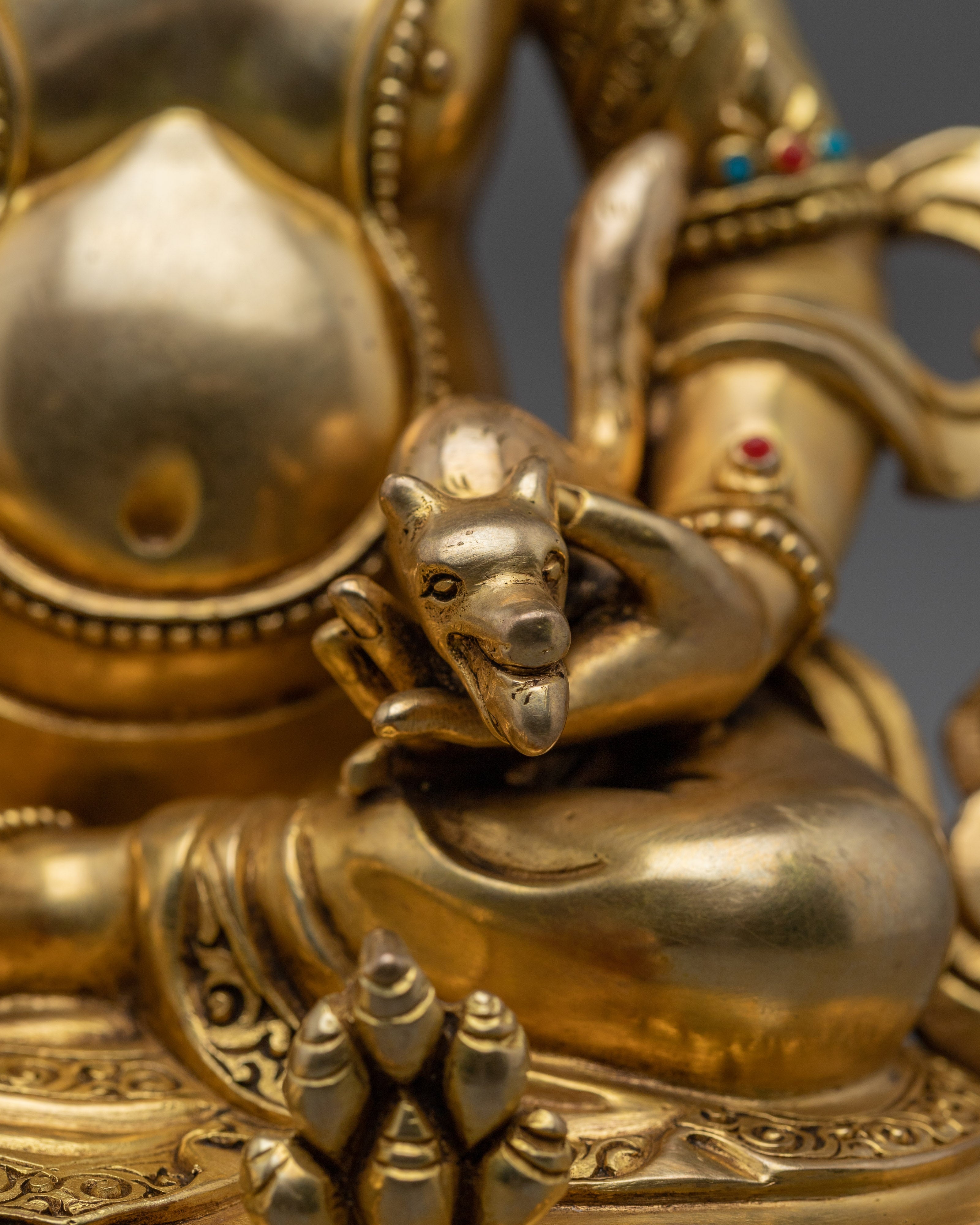Dzambhala statue with a Copper Body | Buddha of Wealth and Prosperity