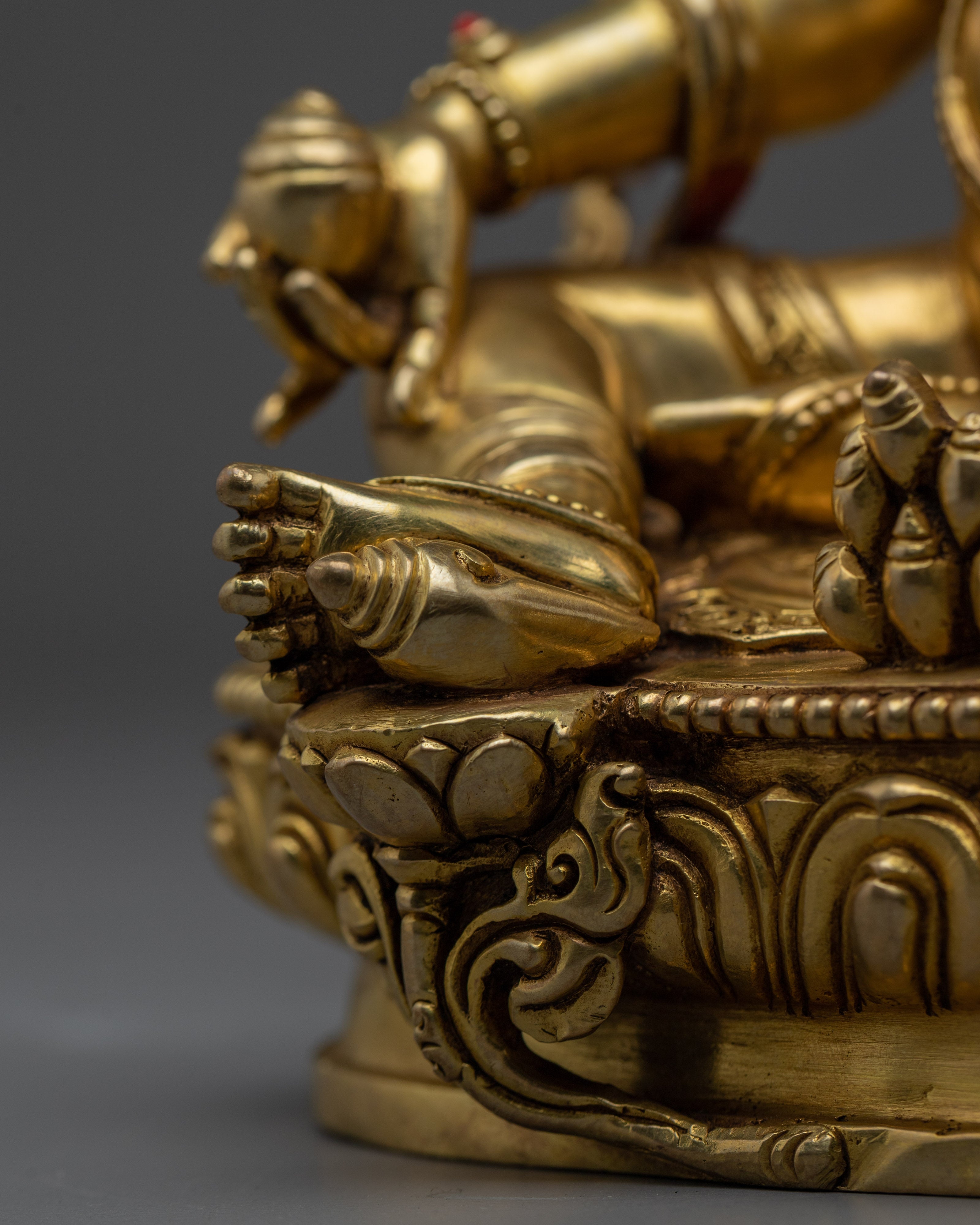 Dzambhala statue with a Copper Body | Buddha of Wealth and Prosperity