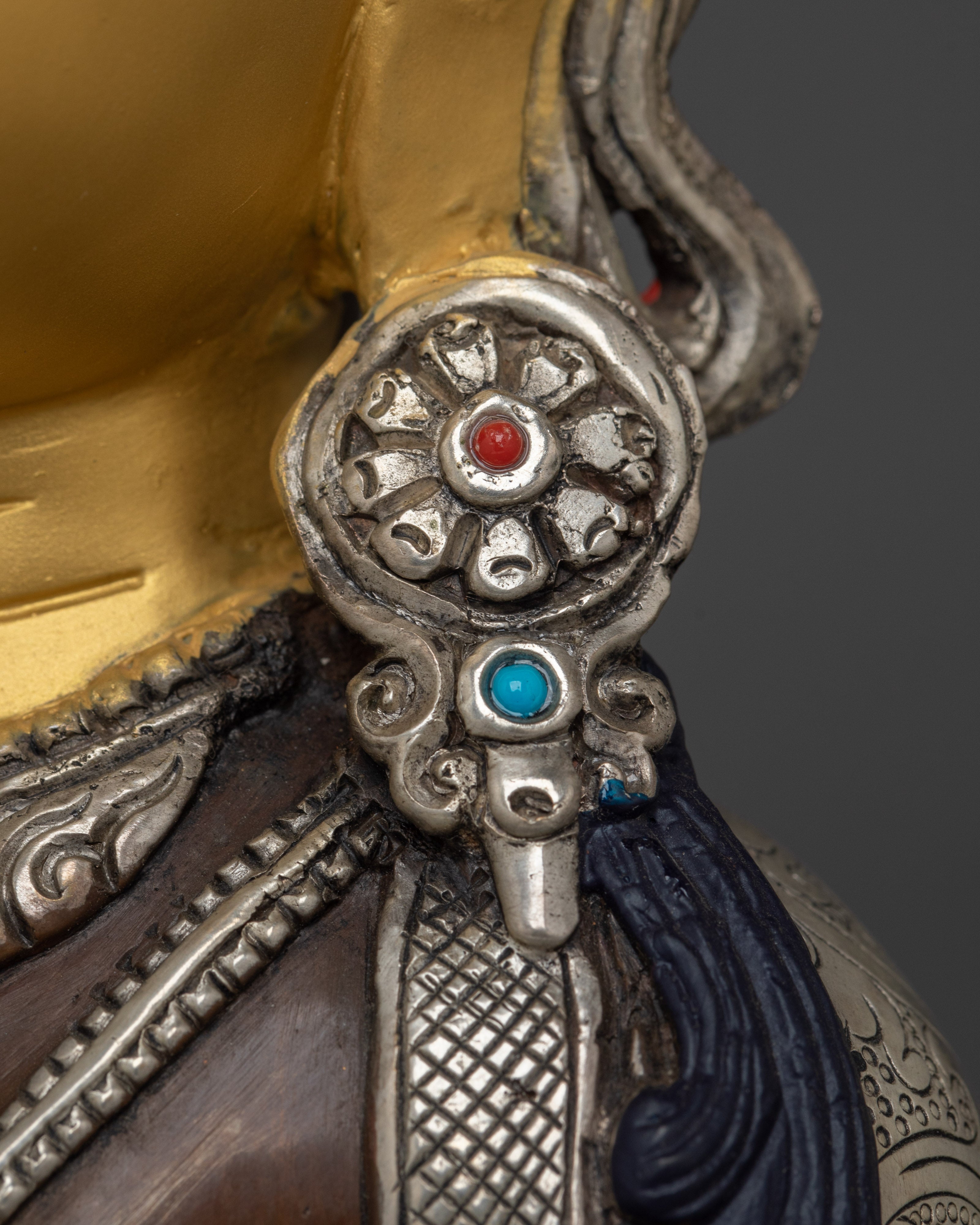 Handcrafted Amitayus Buddhist Copper Artwork | Spiritual Altar Decor for Meditation