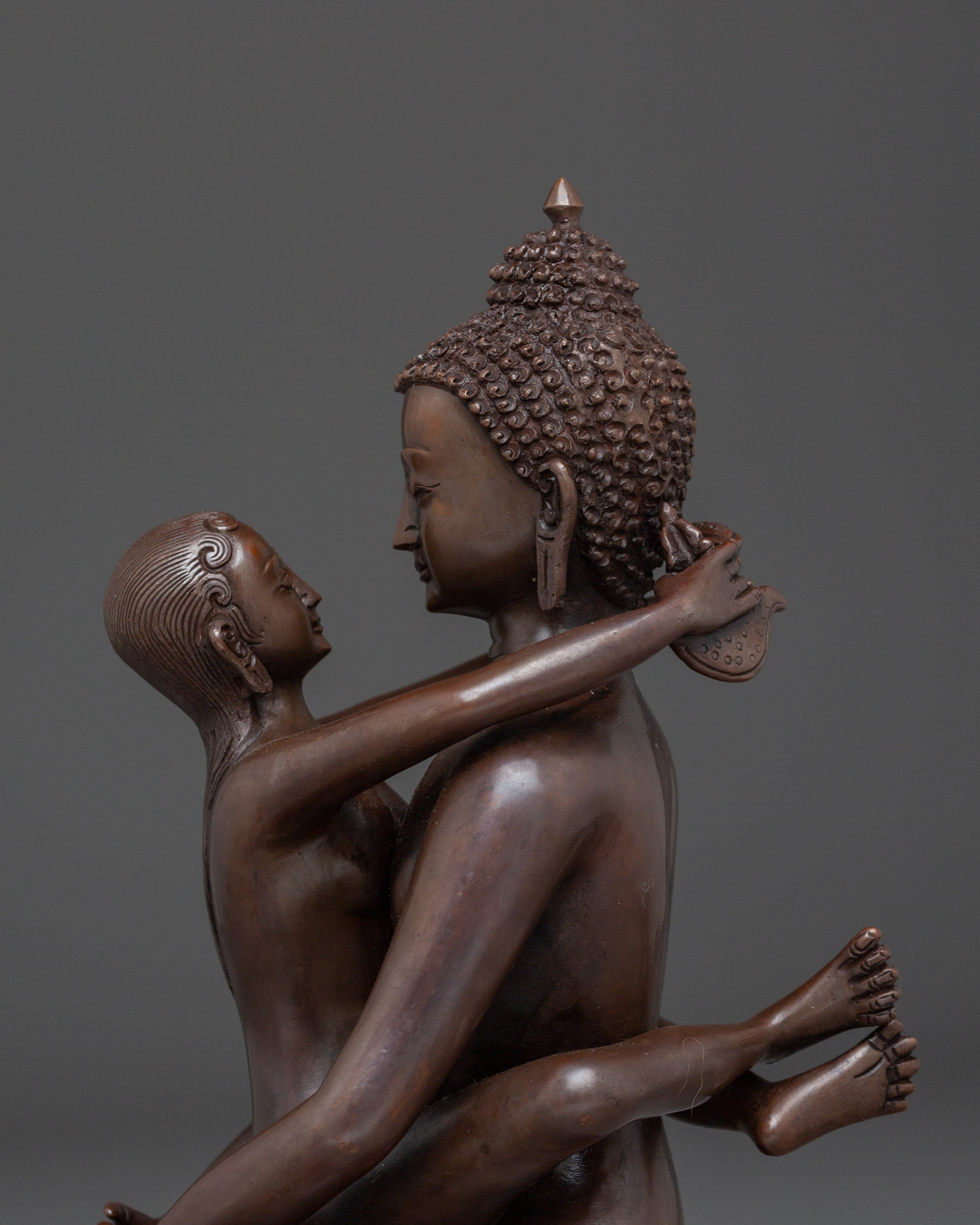 Oxidized Samantabhadra with consort | Buddhist Great Bodhisattva