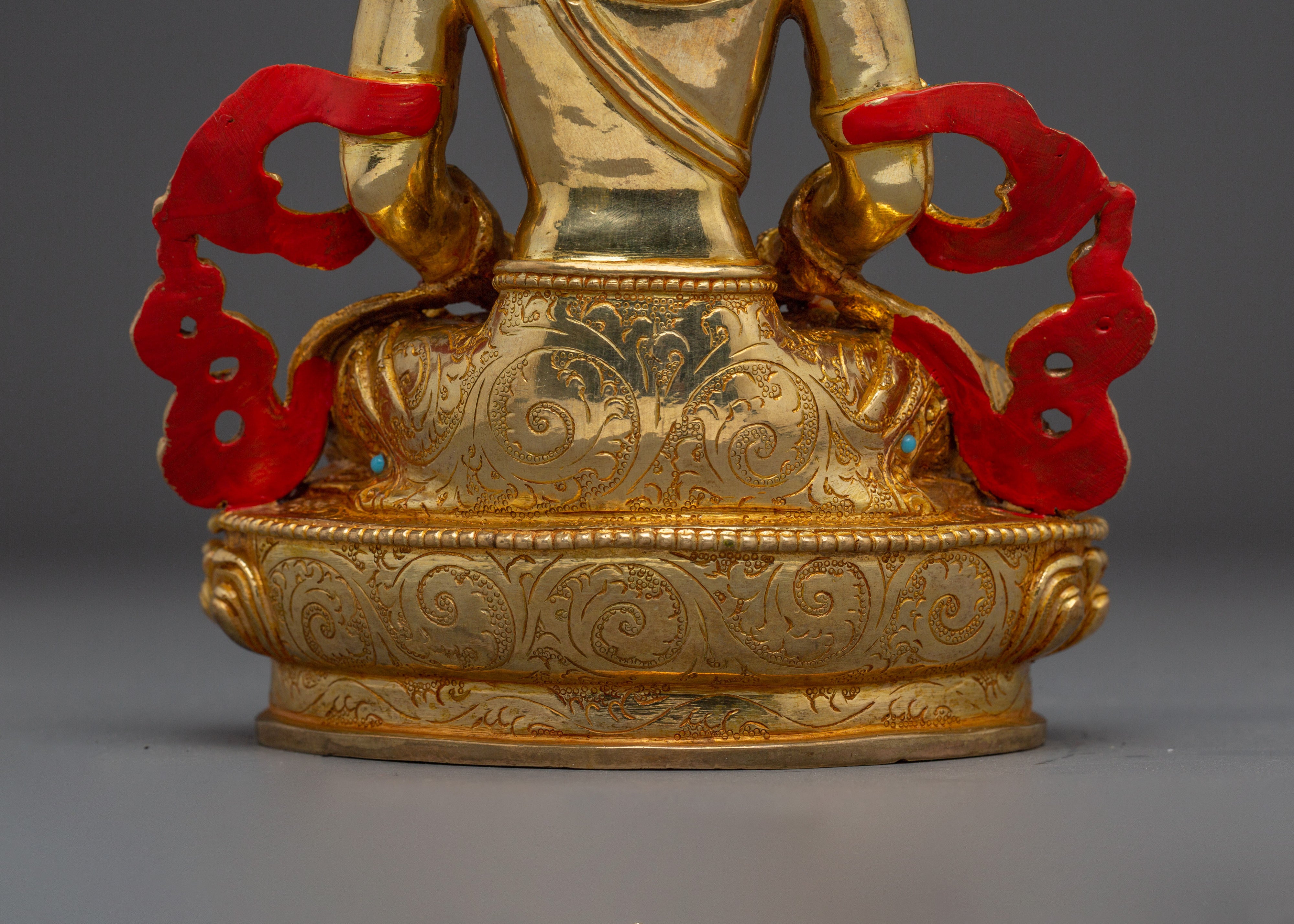 Tibetan Gold Gilded Amitayus Statue | Longevity & Healing Decor