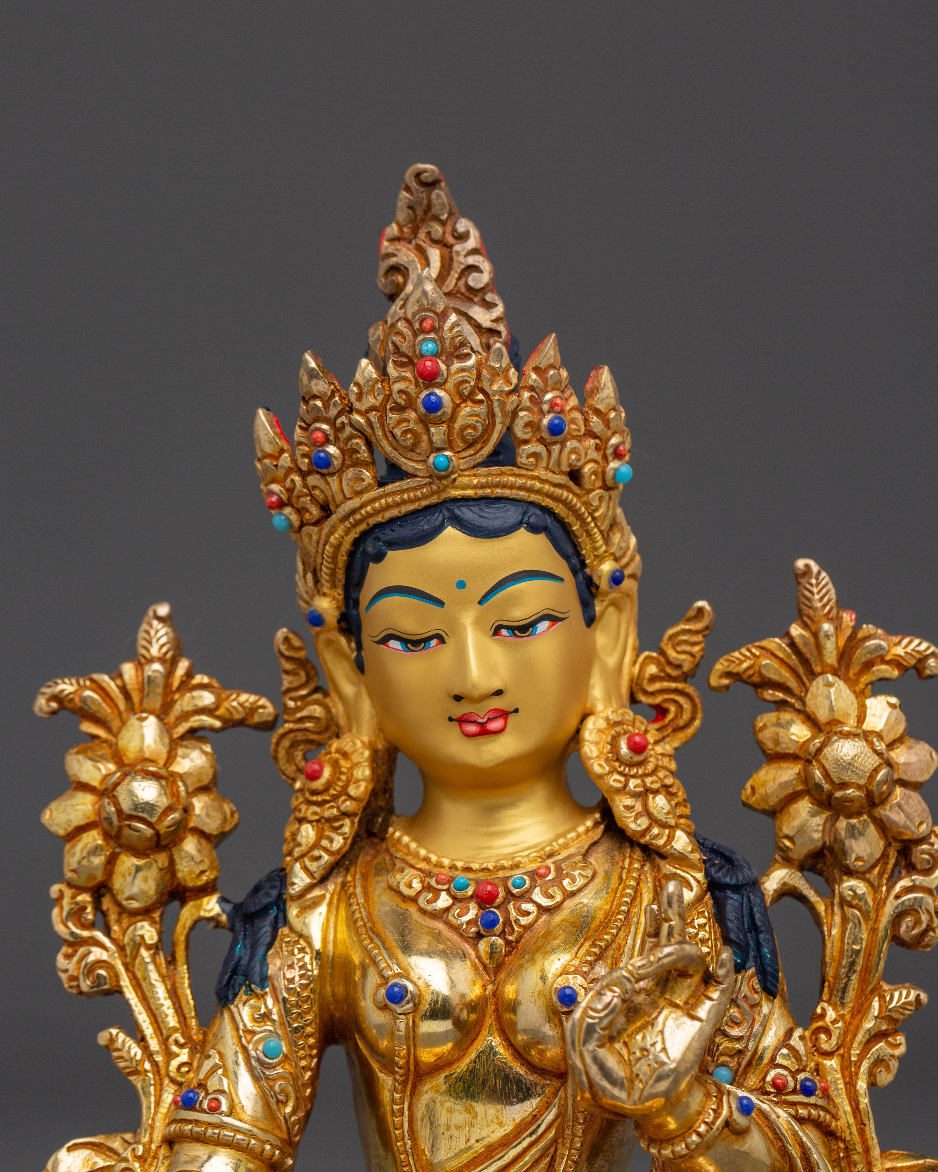 Green Tara Nepali Artwork | Mother of All Buddhas