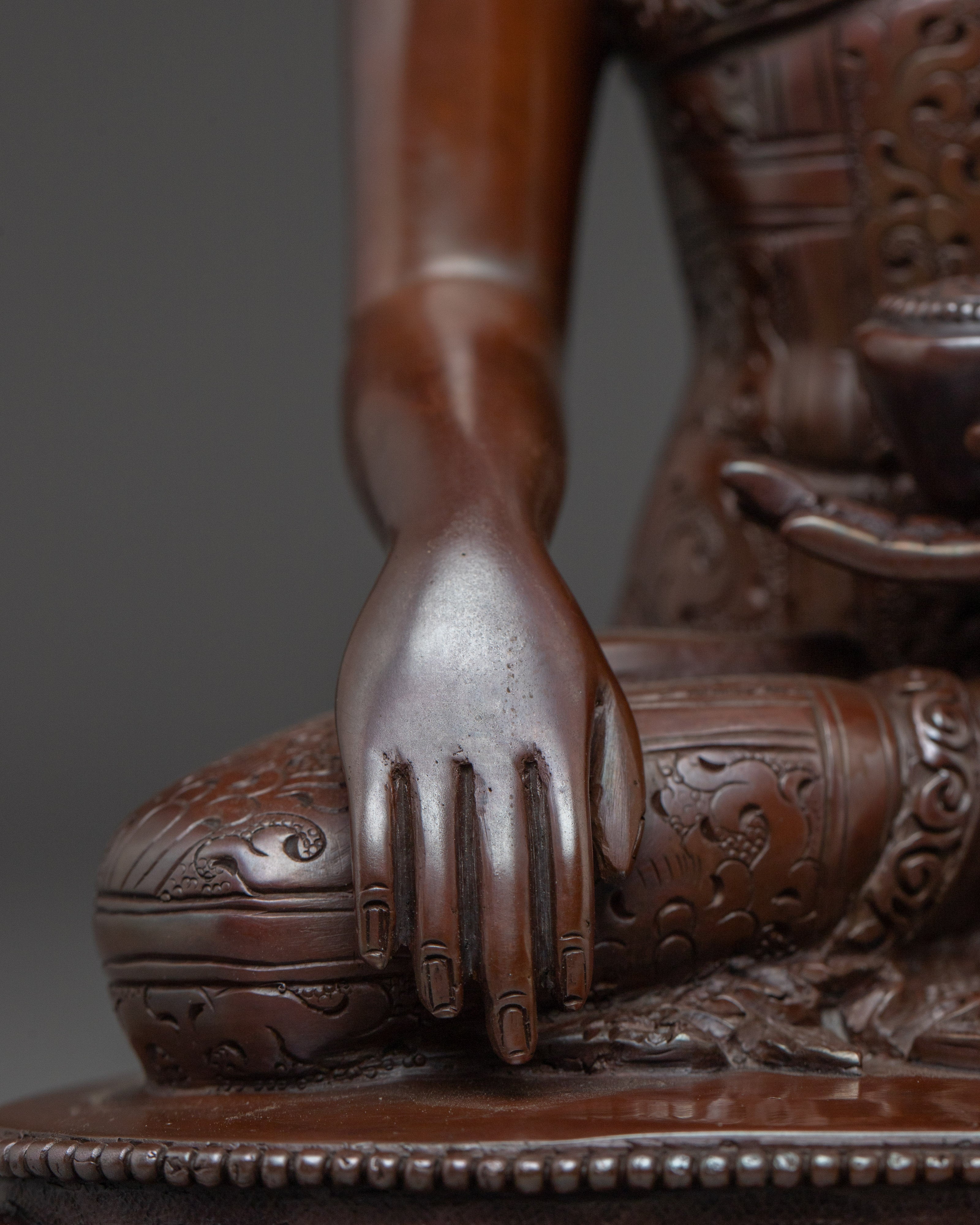 Oxidized Shakyamuni Buddha Handcrafted Statue | Gautama Buddha Artwork
