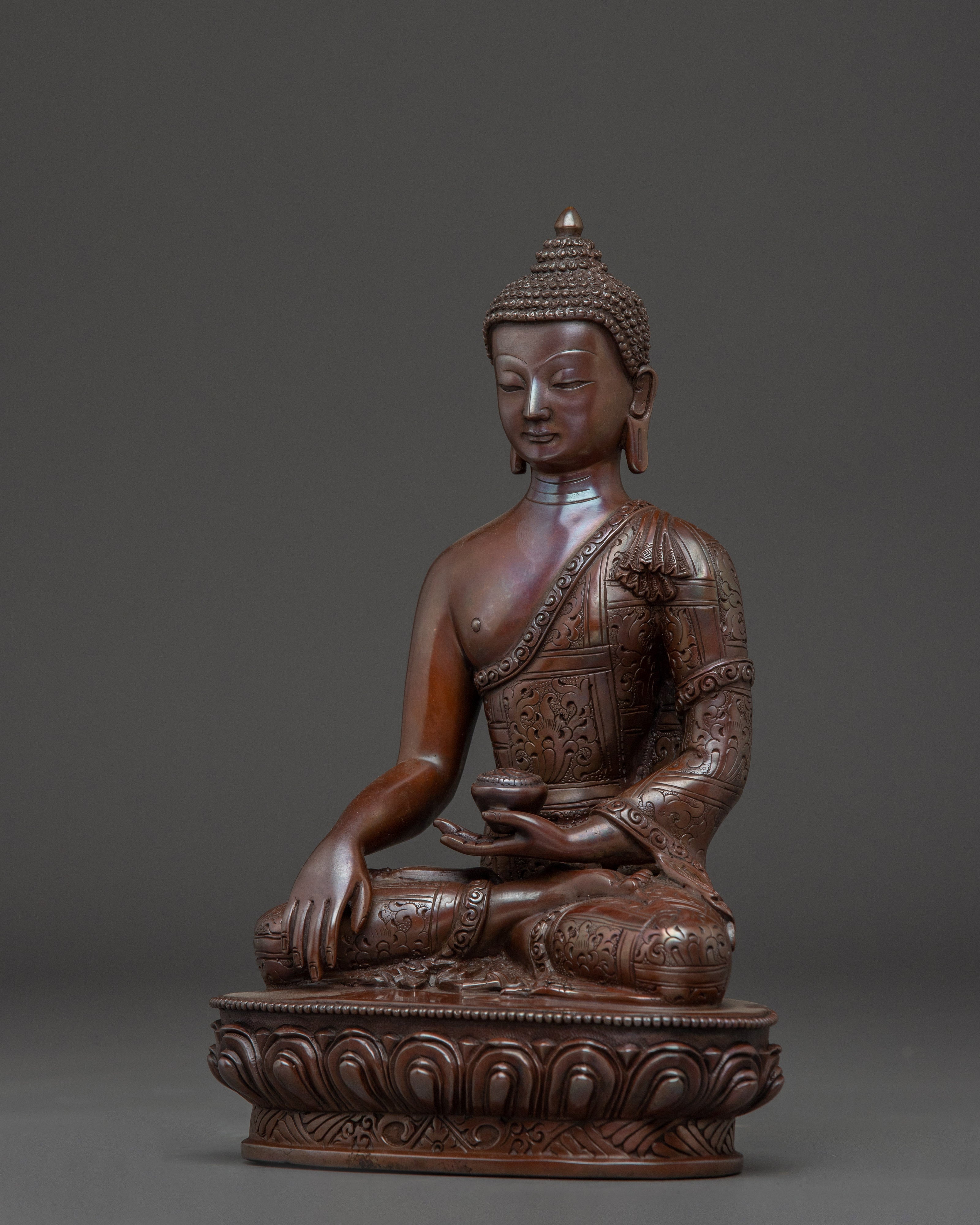 Oxidized Shakyamuni Buddha Handcrafted Statue | Gautama Buddha Artwork