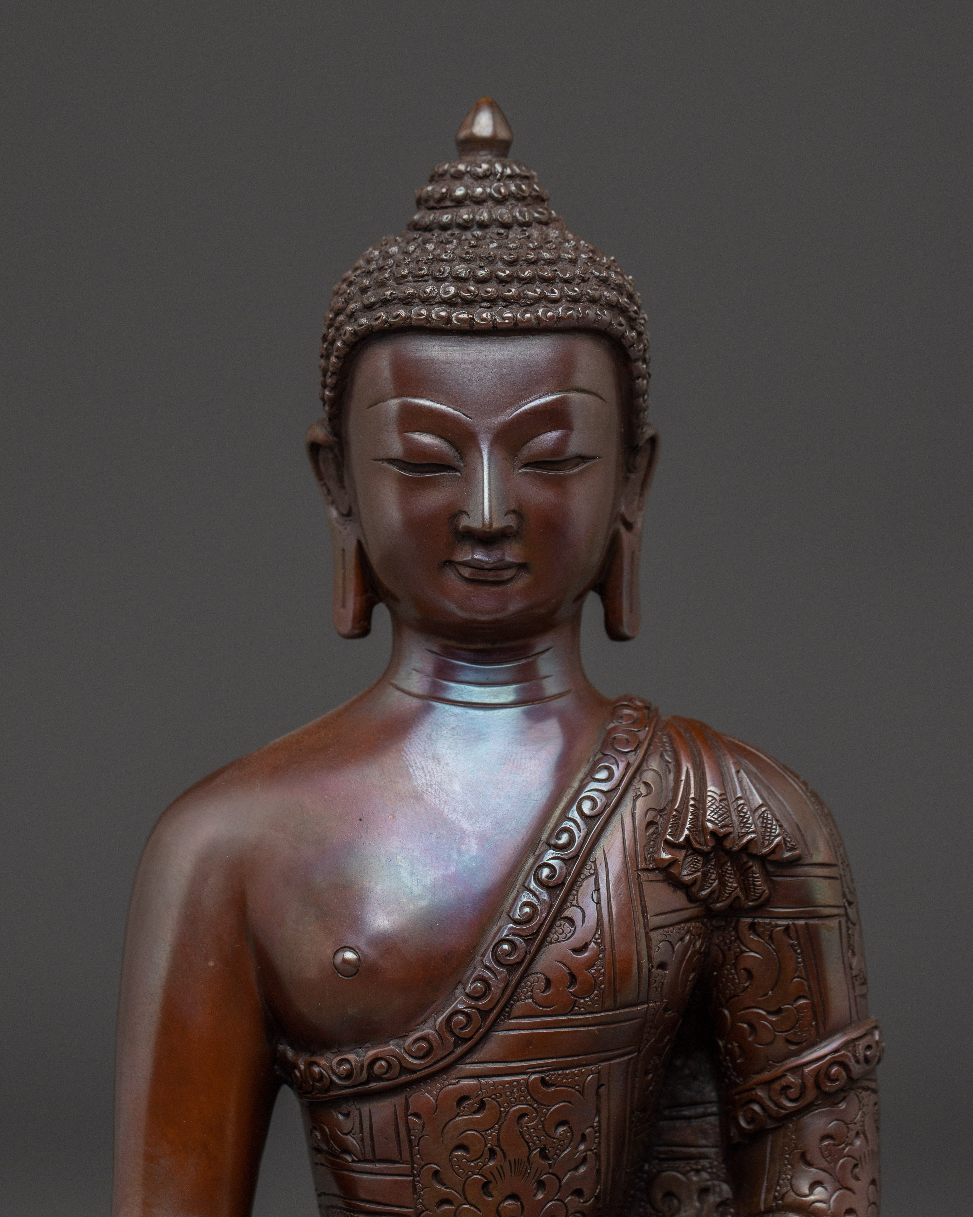 Oxidized Shakyamuni Buddha Handcrafted Statue | Gautama Buddha Artwork