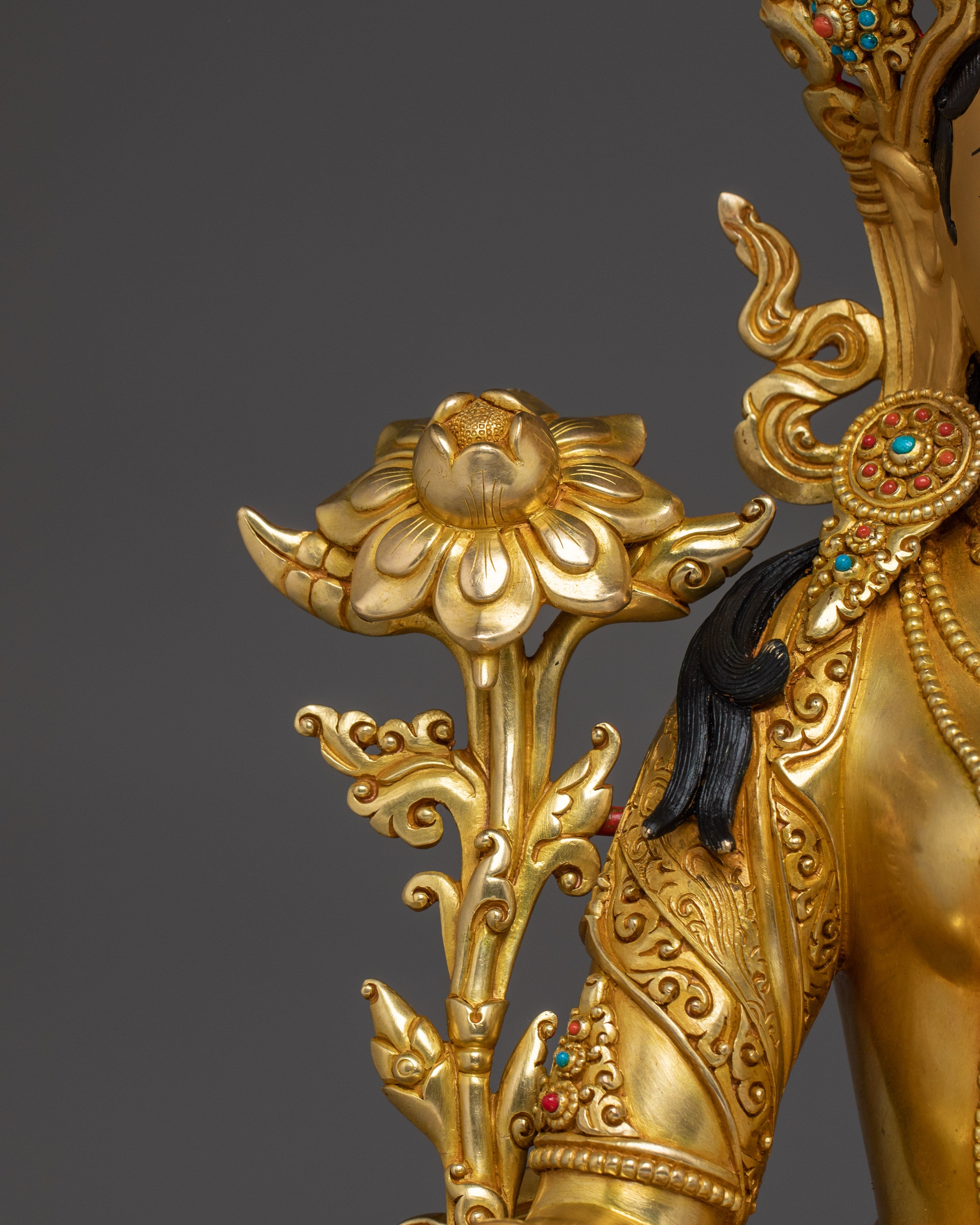 Handcrafted Buddhist Green Tara Art | Compassionate Goddess