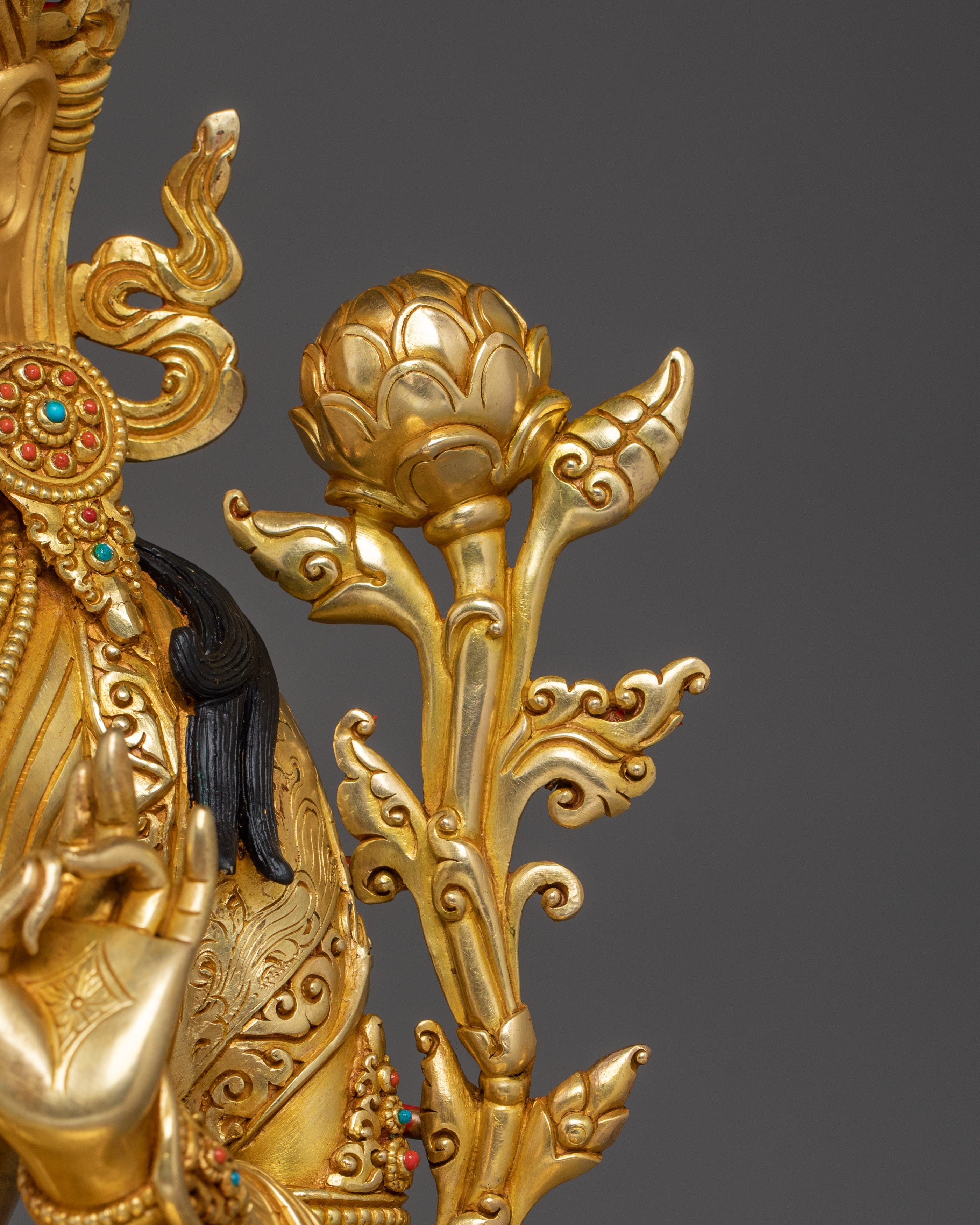 Handcrafted Buddhist Green Tara Art | Compassionate Goddess