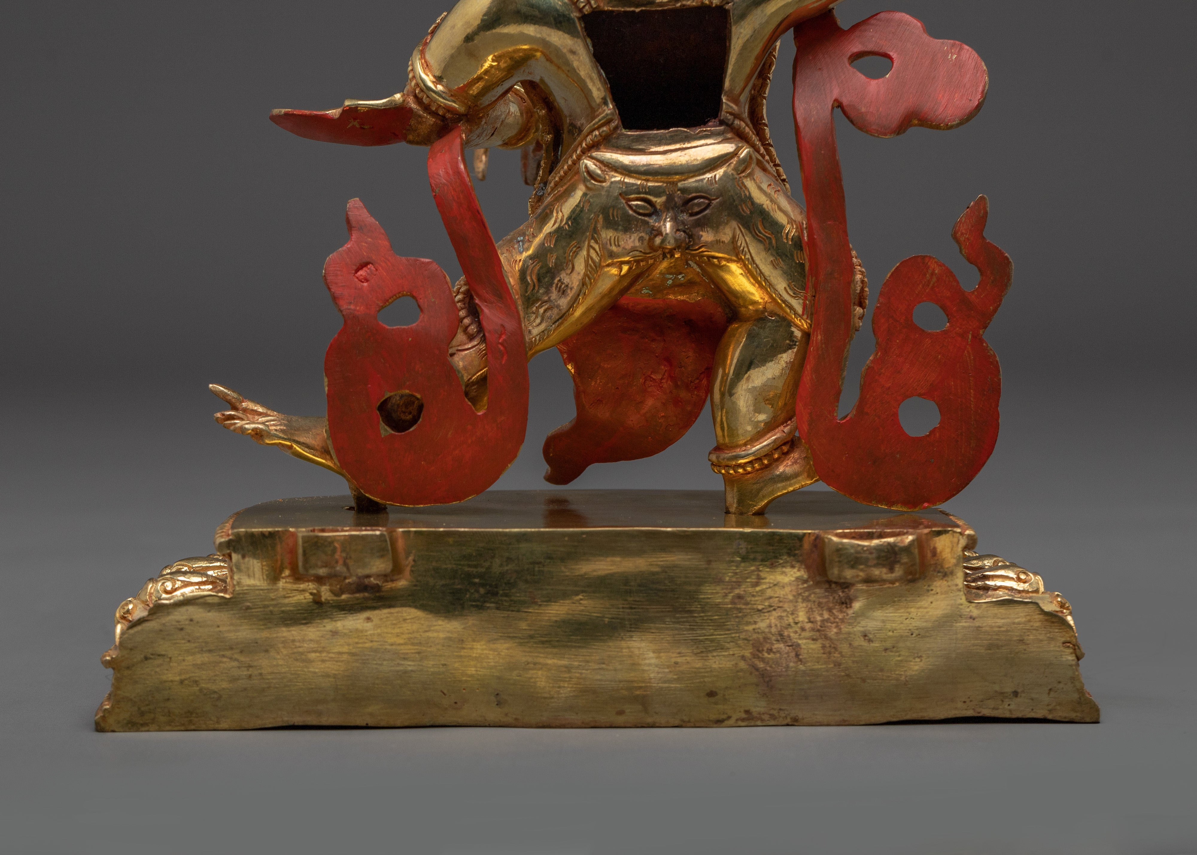 Handcrafted Vajrapani Copper and Gold Statue | Perfect for Spiritual Practice