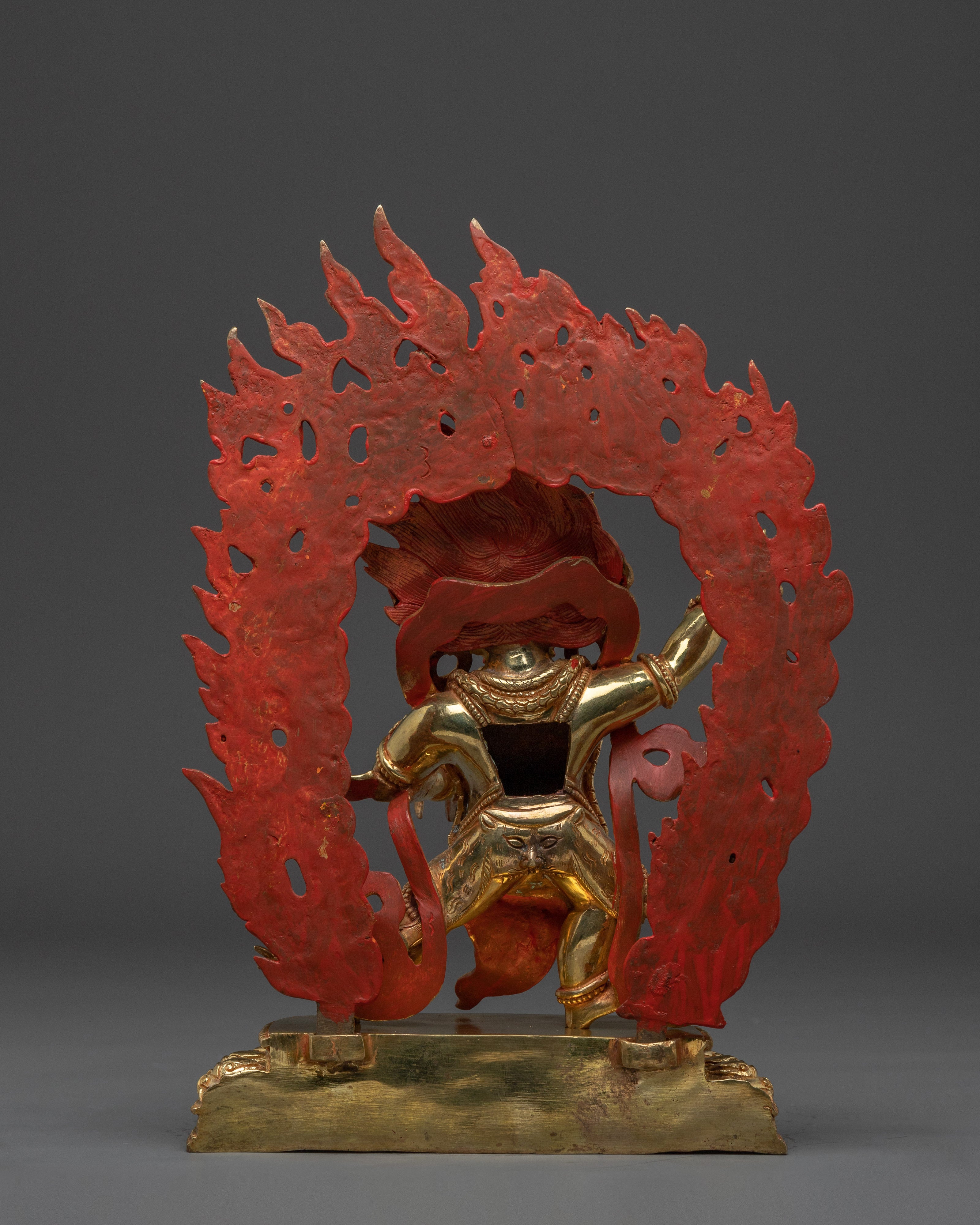 Handcrafted Vajrapani Copper and Gold Statue | Perfect for Spiritual Practice