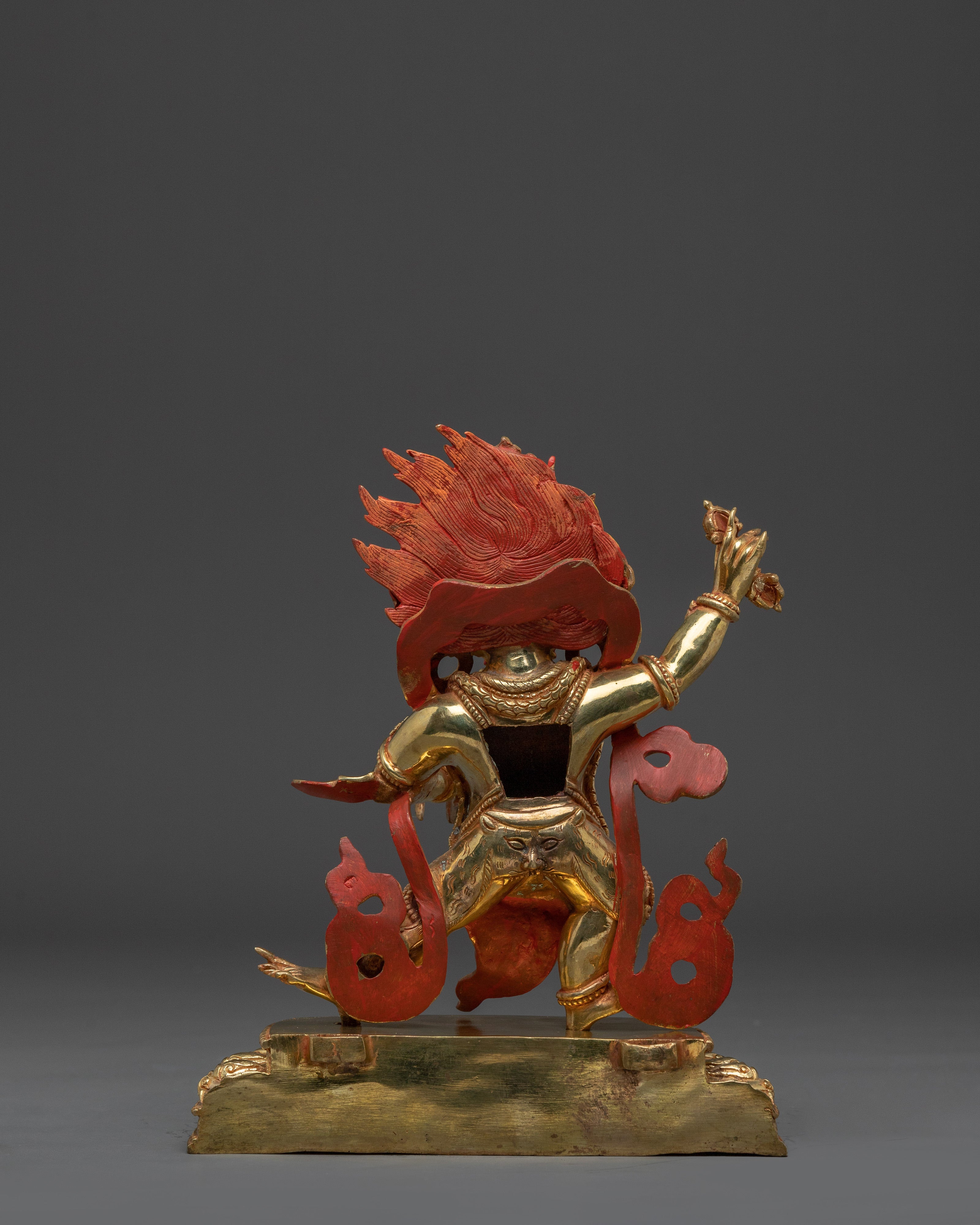 Handcrafted Vajrapani Copper and Gold Statue | Perfect for Spiritual Practice