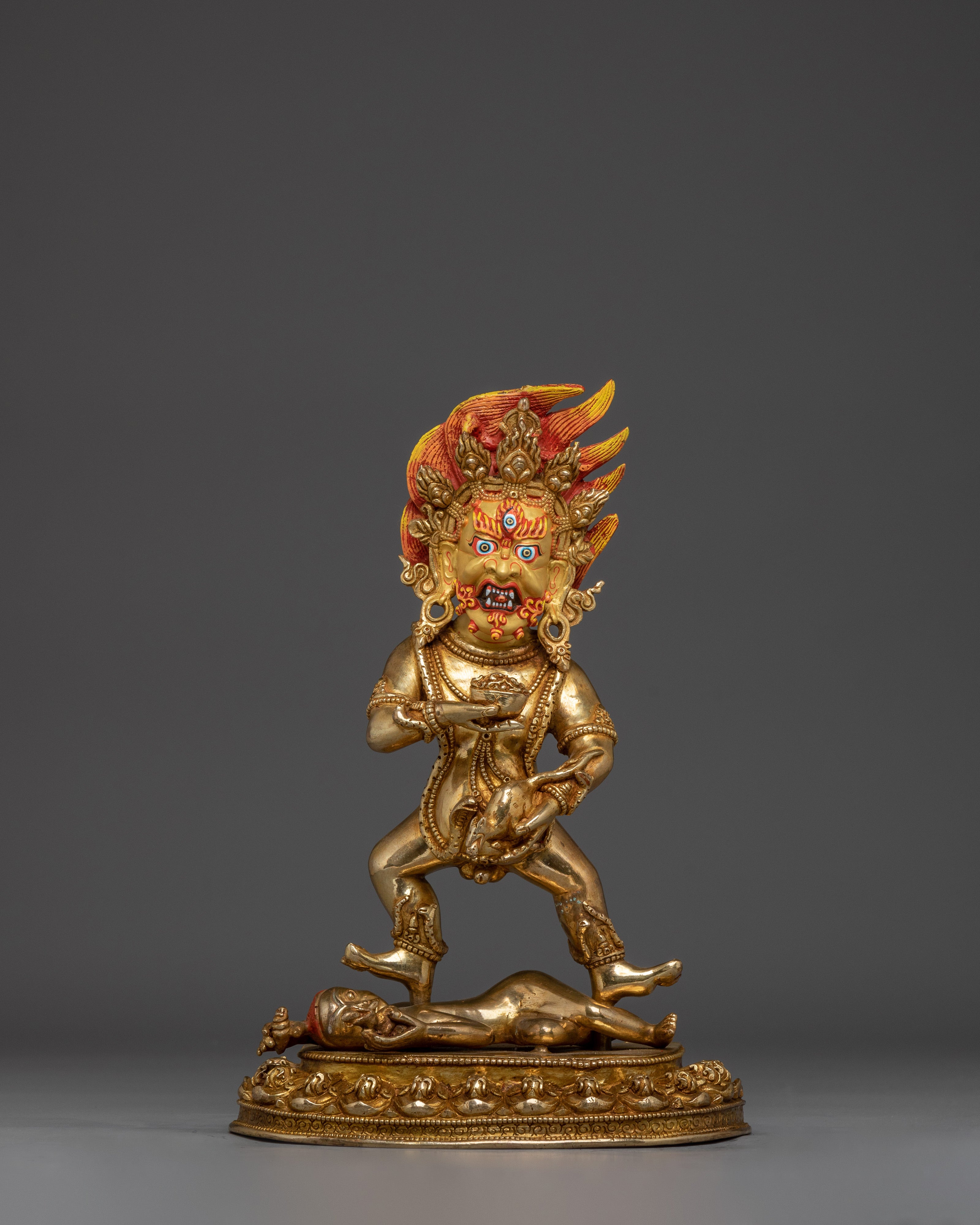 Sacred Black Dzambhala Statue | Spiritual Wealth, Protection, and Meditation Practice