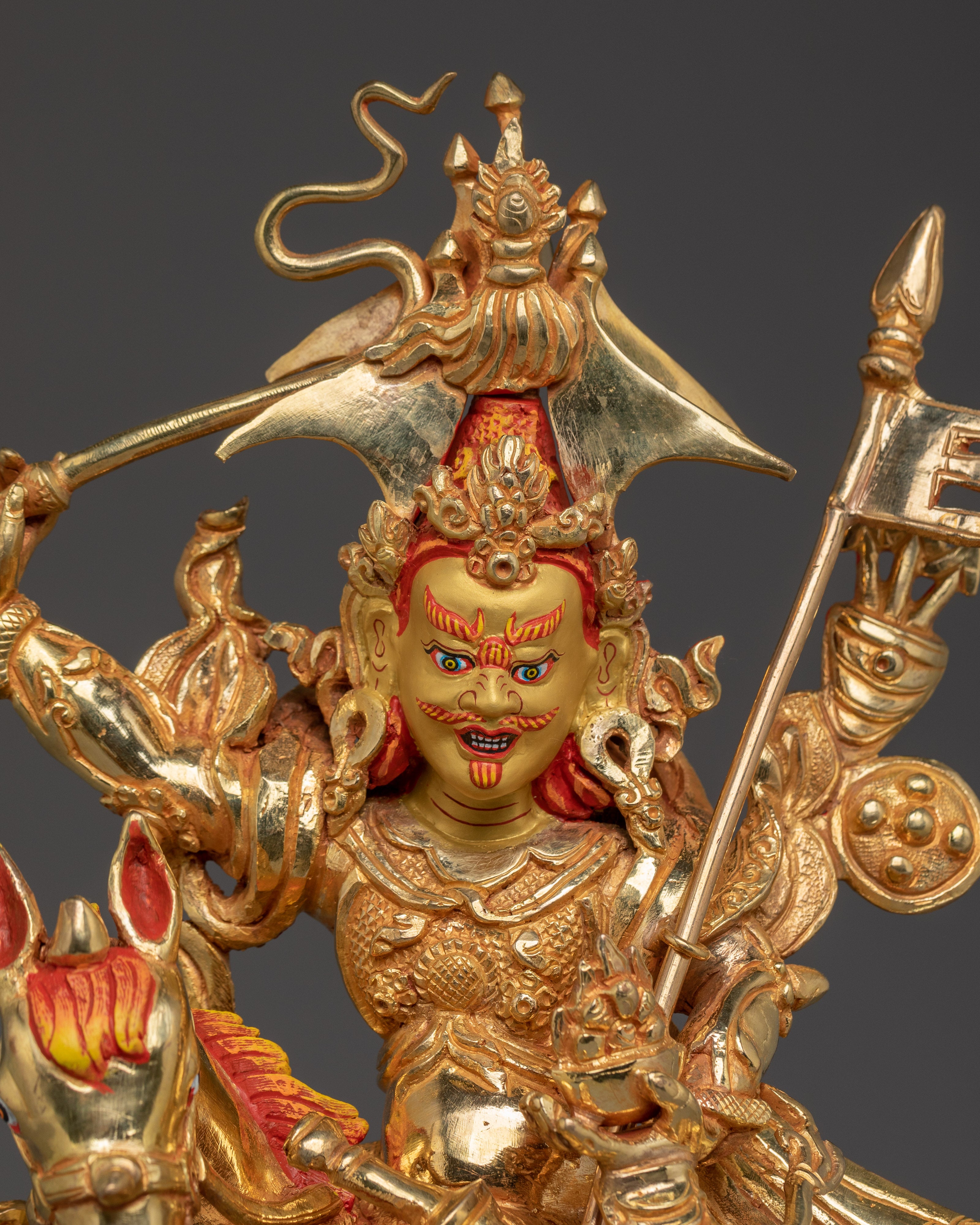 King Gesar Statue for Spiritual Strength | Tibetan Warrior King Sculpture