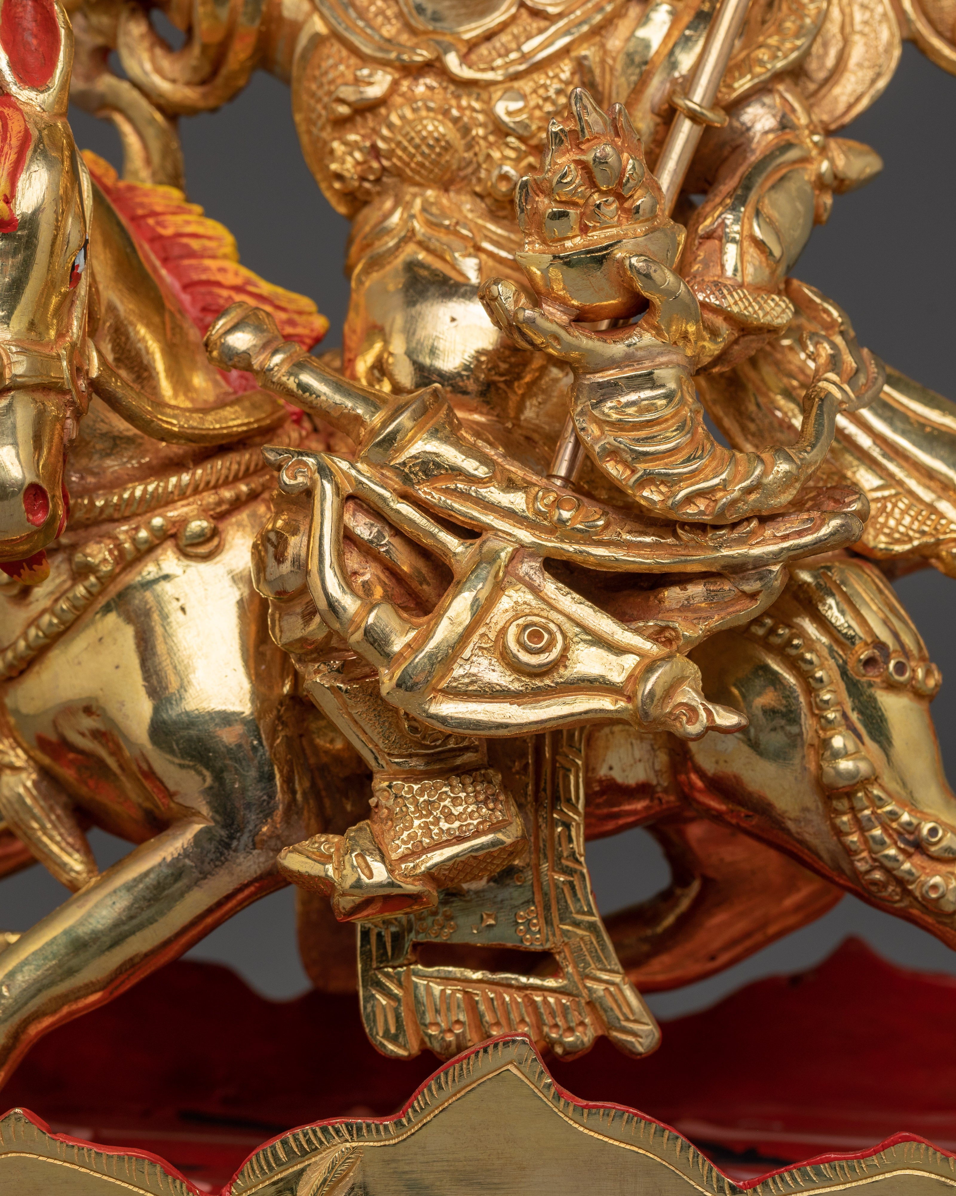 King Gesar Statue for Spiritual Strength | Tibetan Warrior King Sculpture