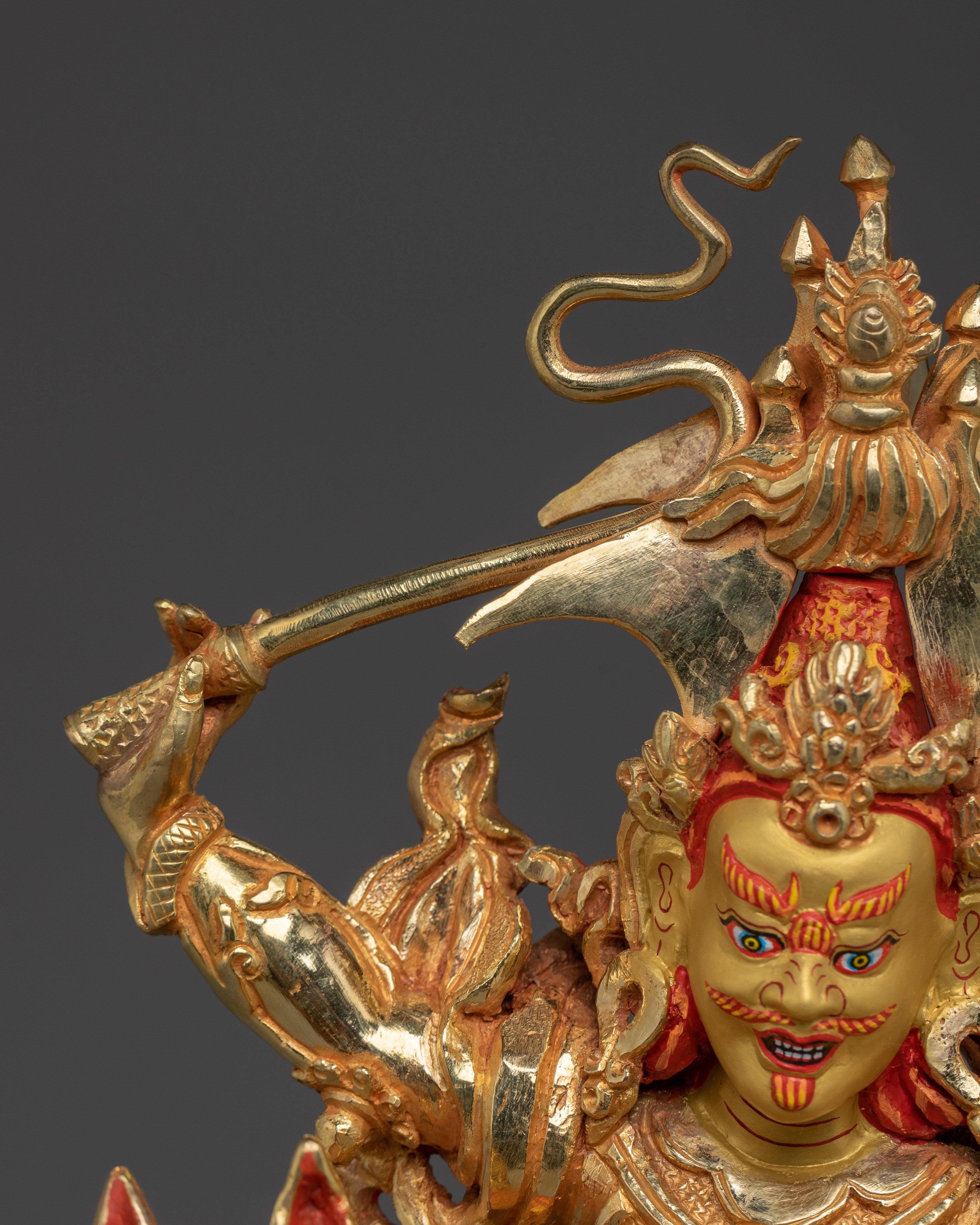 King Gesar Statue for Spiritual Strength | Tibetan Warrior King Sculpture