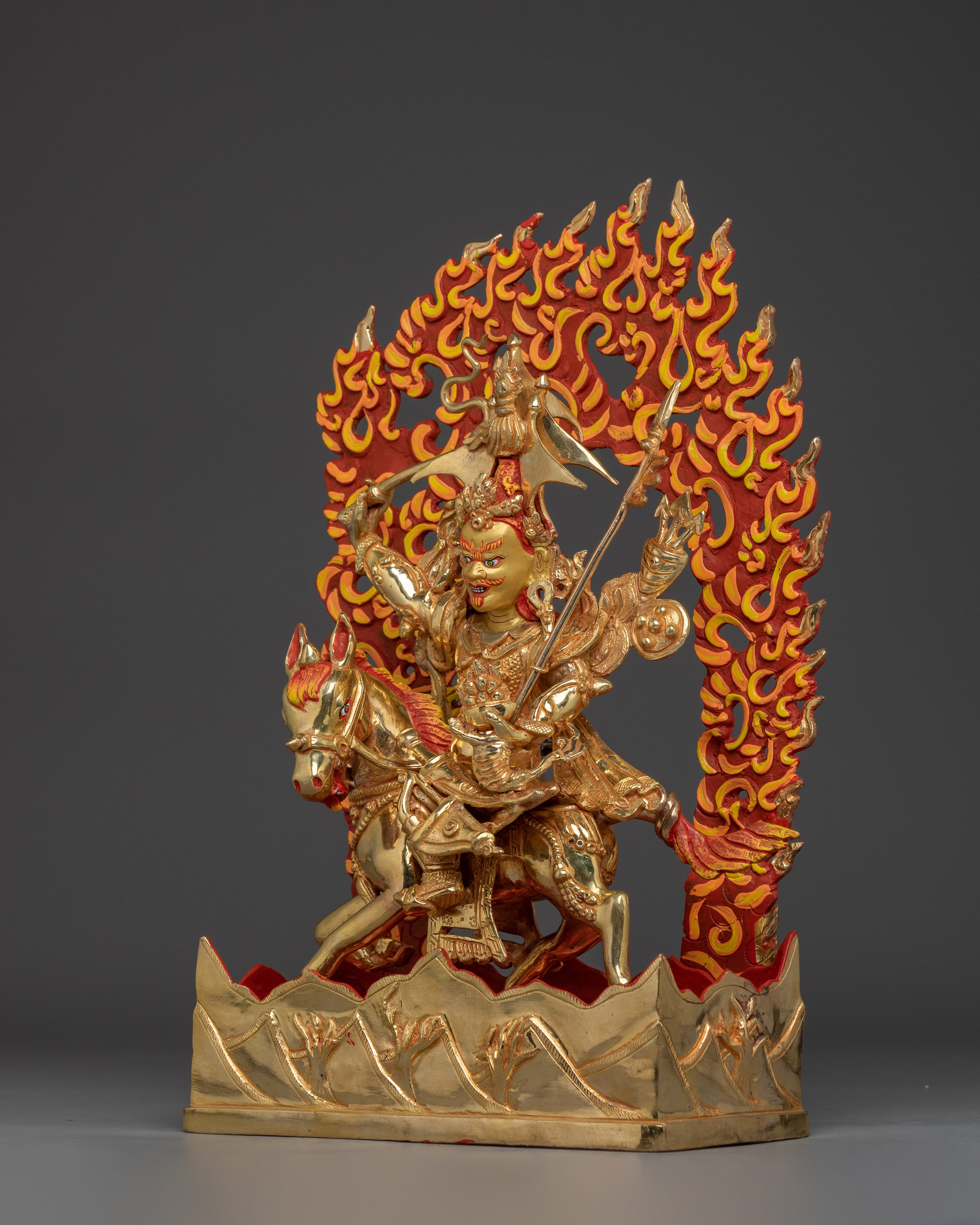 King Gesar Statue for Spiritual Strength | Tibetan Warrior King Sculpture