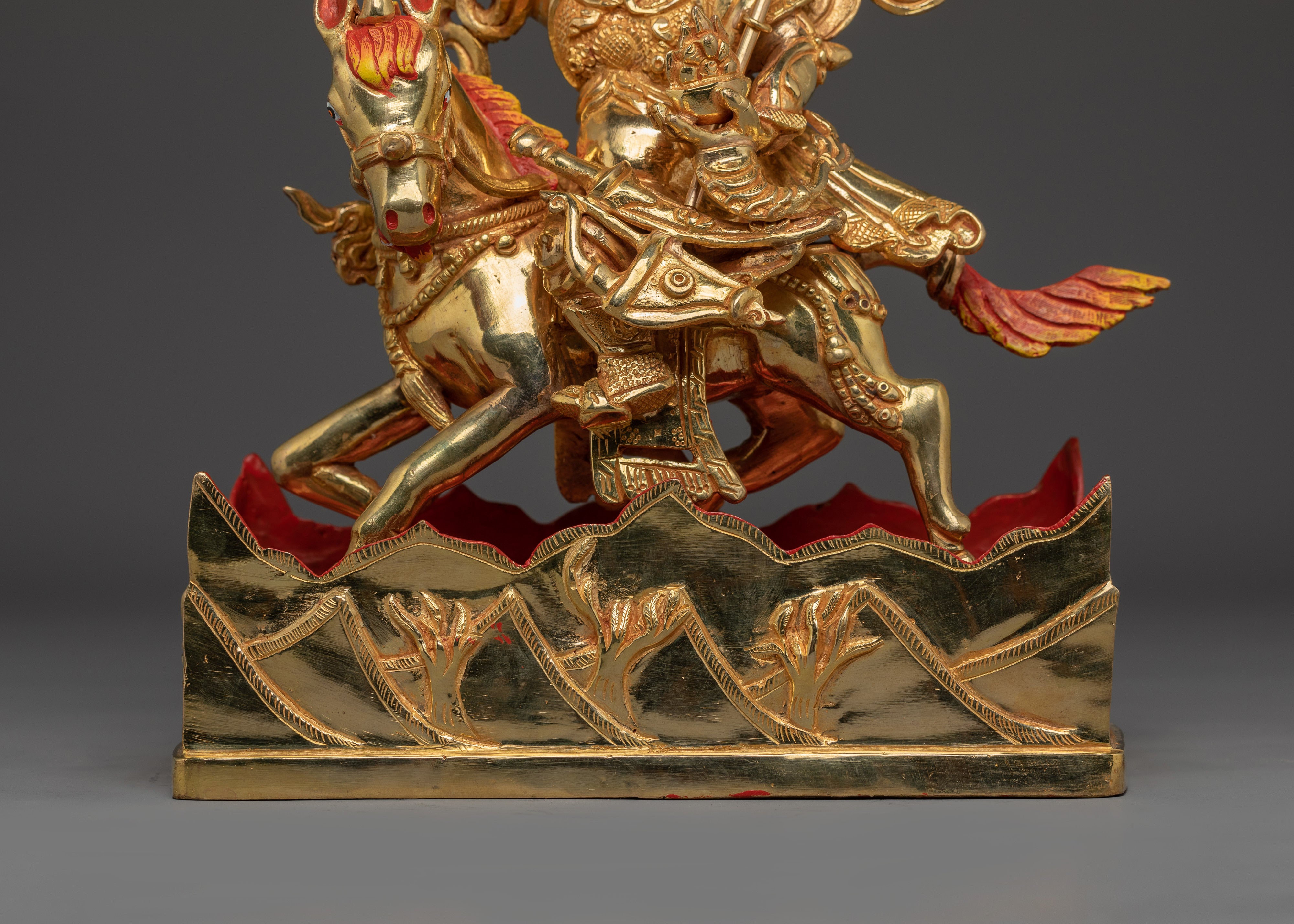 King Gesar Statue for Spiritual Strength | Tibetan Warrior King Sculpture