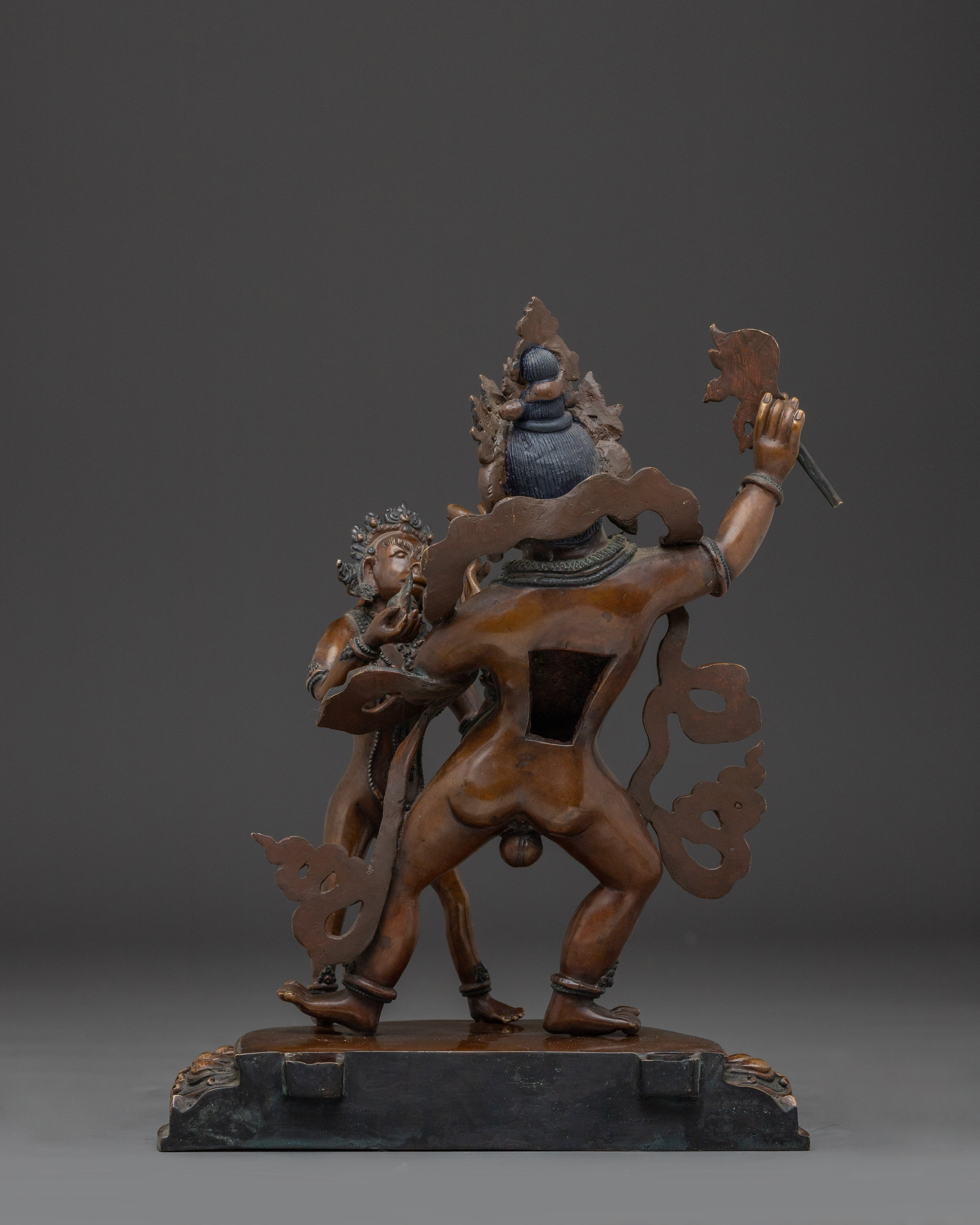 Handcrafted Ganesh statue in oxidized copper | Meditation and Spiritual Decor