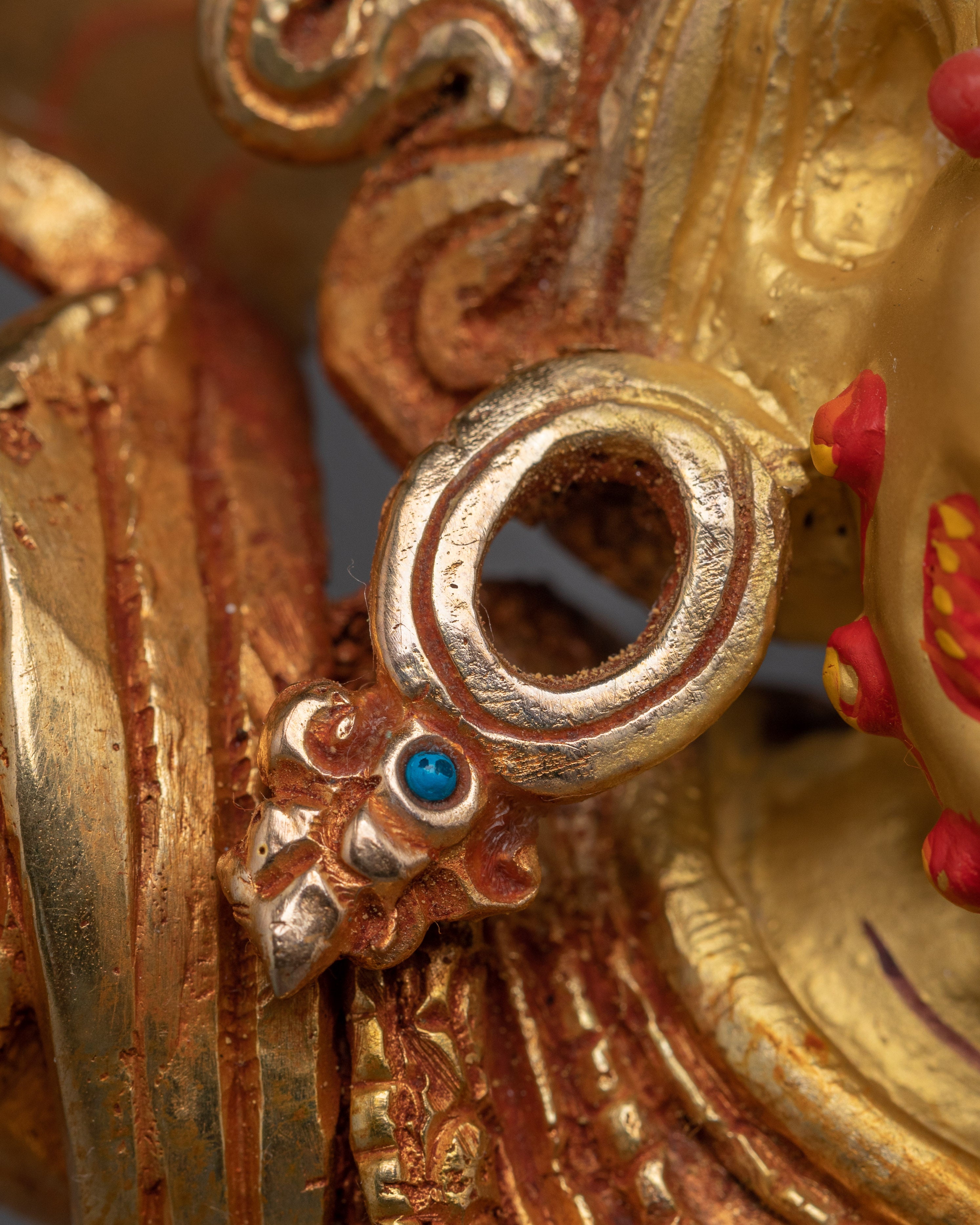 Vajrapani Copper Statue with 24K Gold Gilding | Spiritual Protector Deity for Meditation