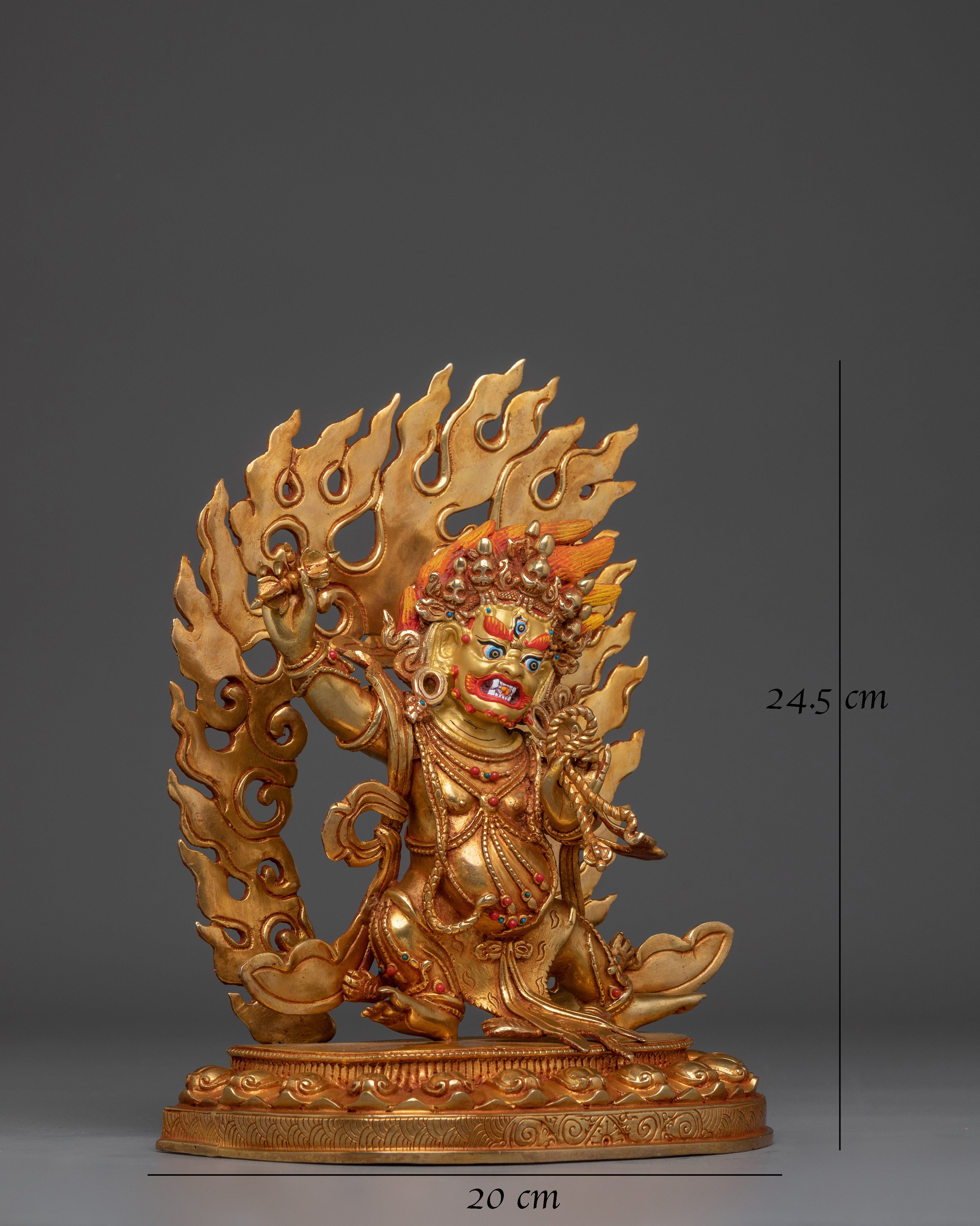 Vajrapani Copper Statue with 24K Gold Gilding