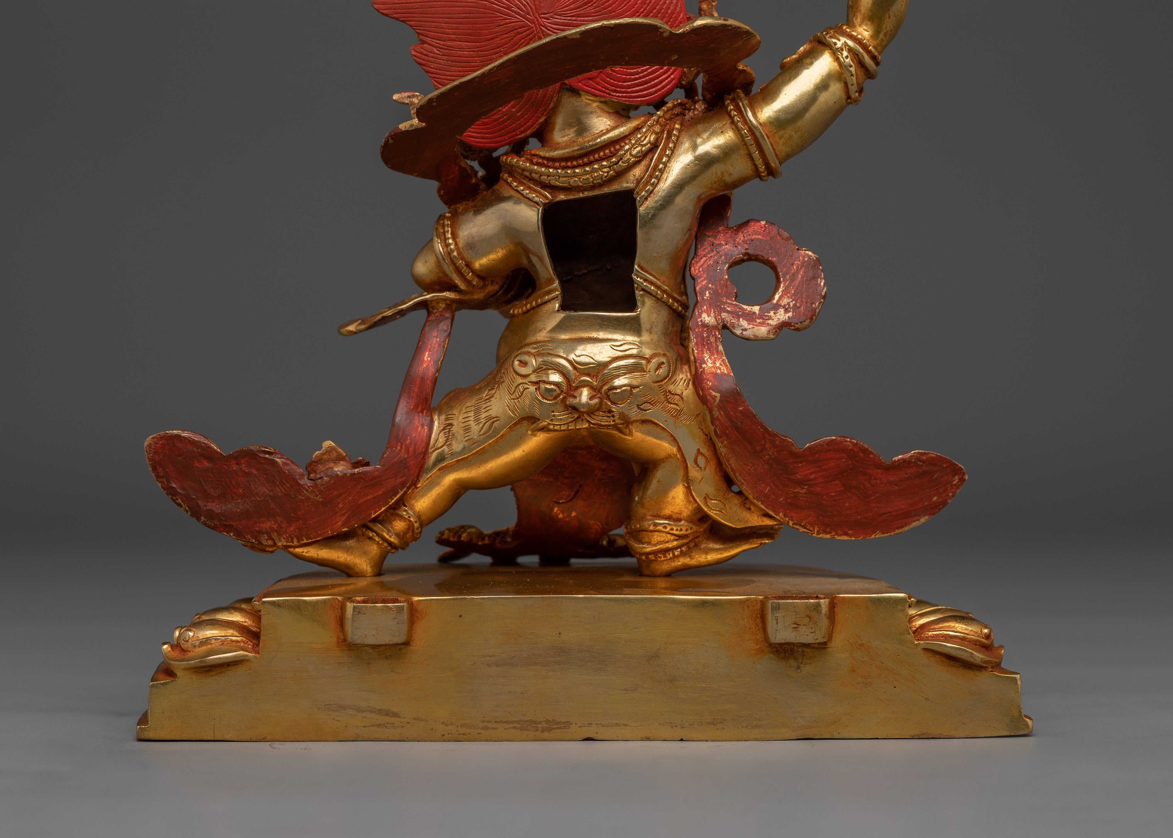 Vajrapani Copper Statue with 24K Gold Gilding | Spiritual Protector Deity for Meditation