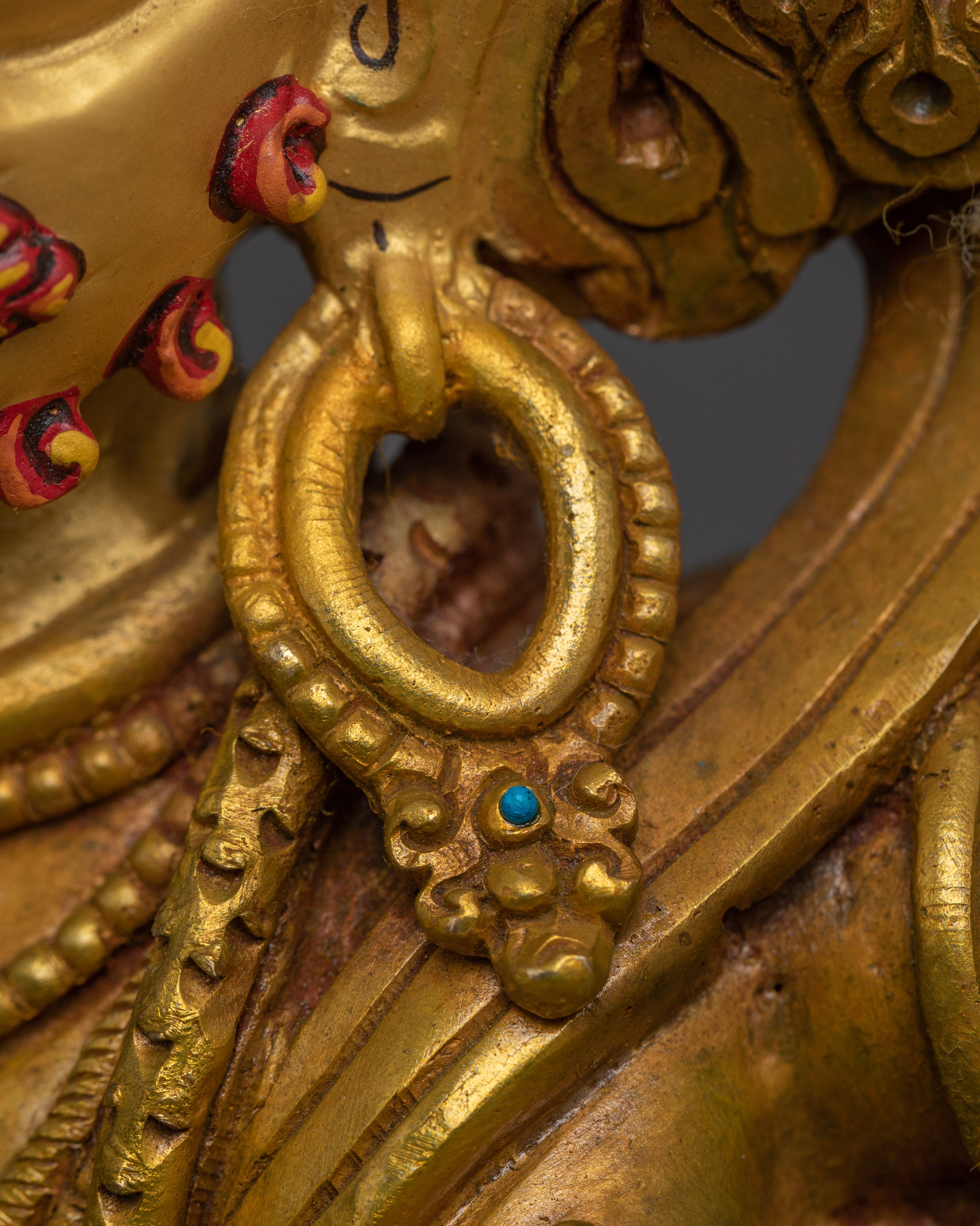 Six-Armed Mahakala Statue in 24K Gold Gilding | Transformation, and Spiritual Enlightenment