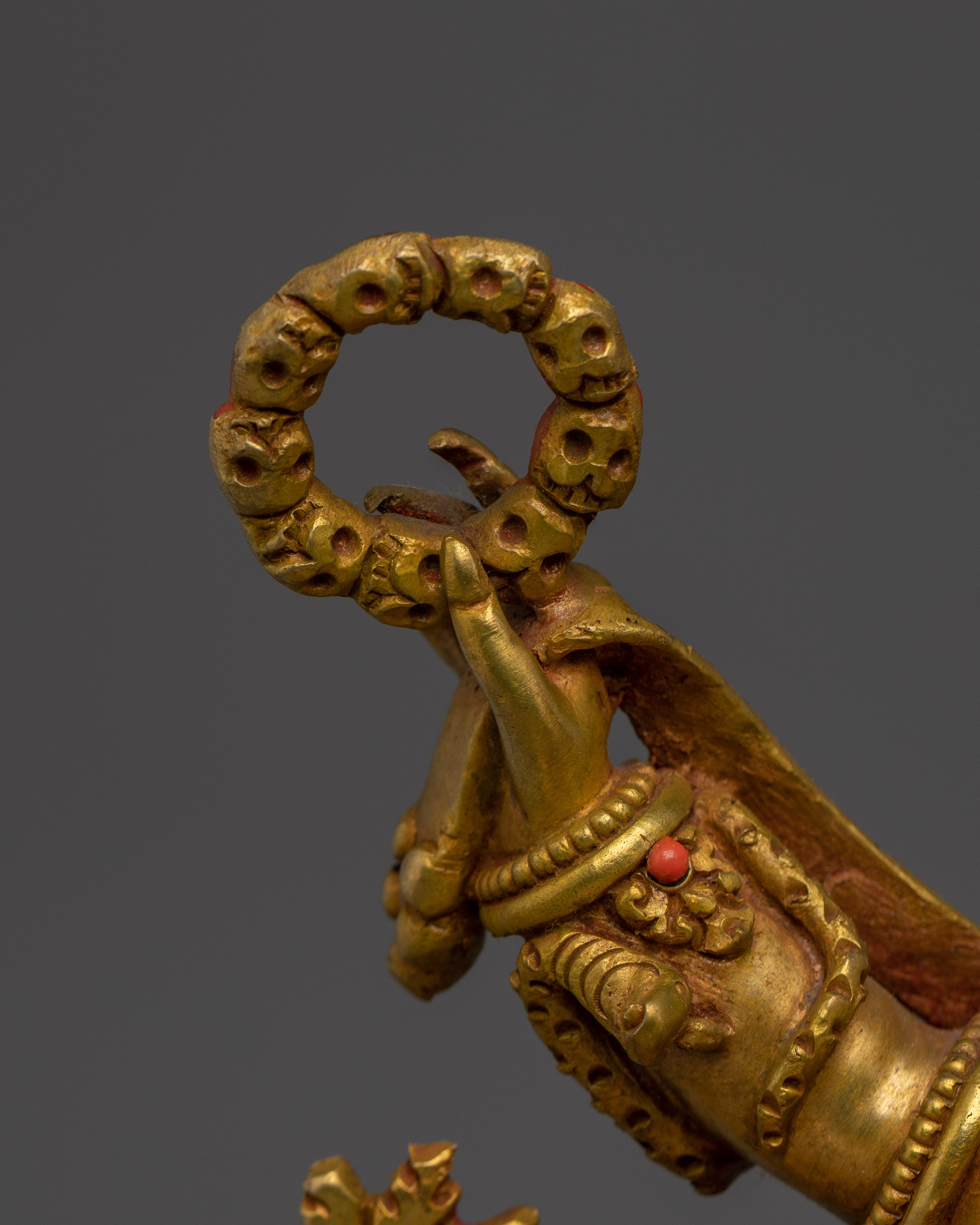 Six-Armed Mahakala Statue in 24K Gold Gilding | Transformation, and Spiritual Enlightenment